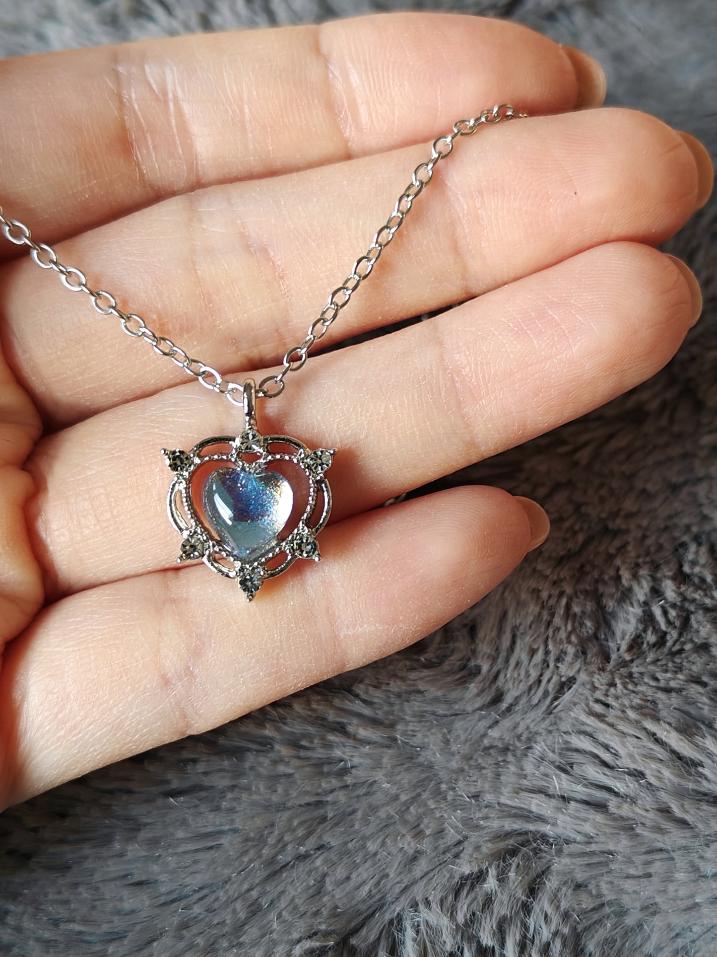 Clear Heart Necklace