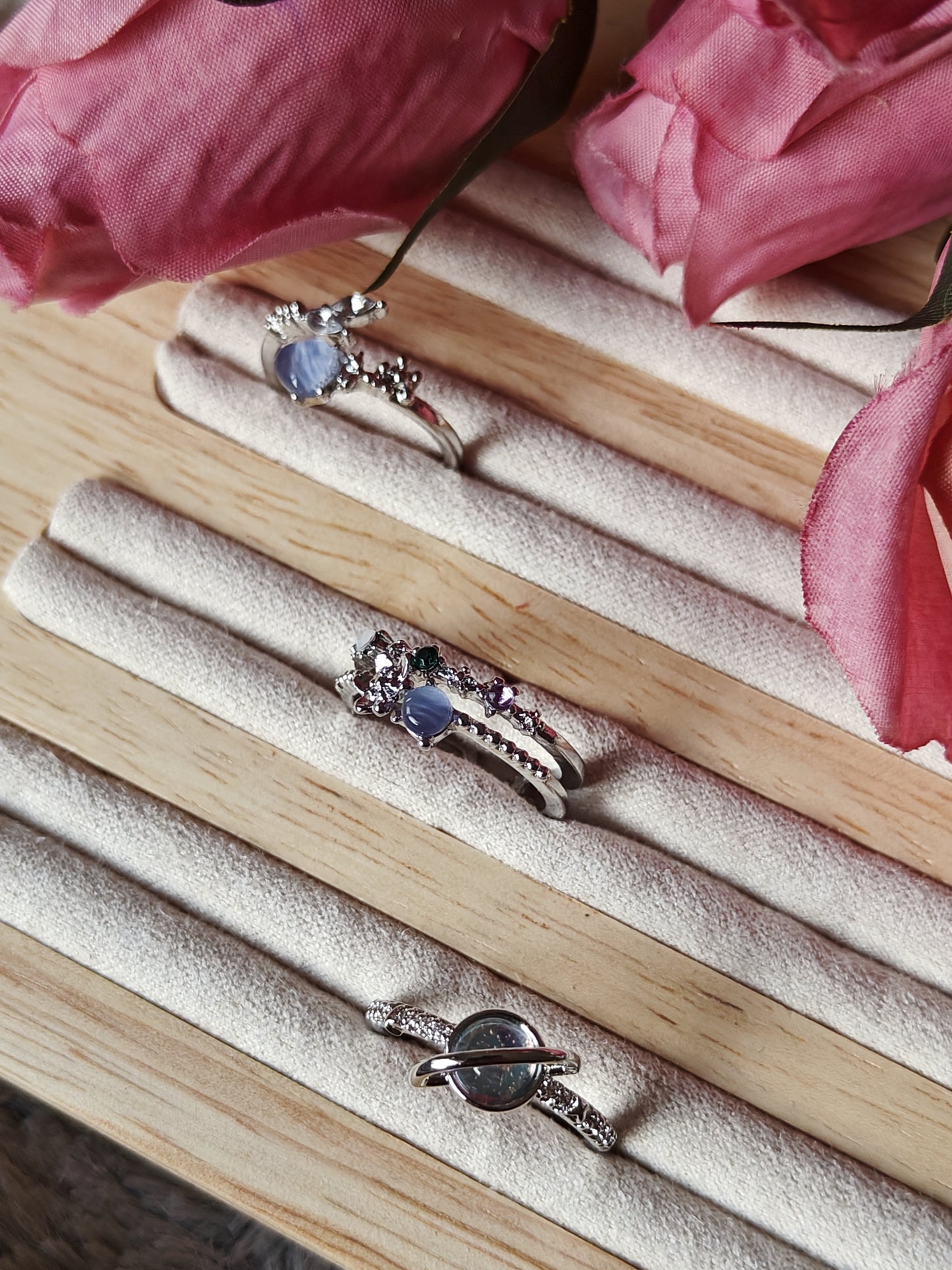 Clear Stone Planet Ring