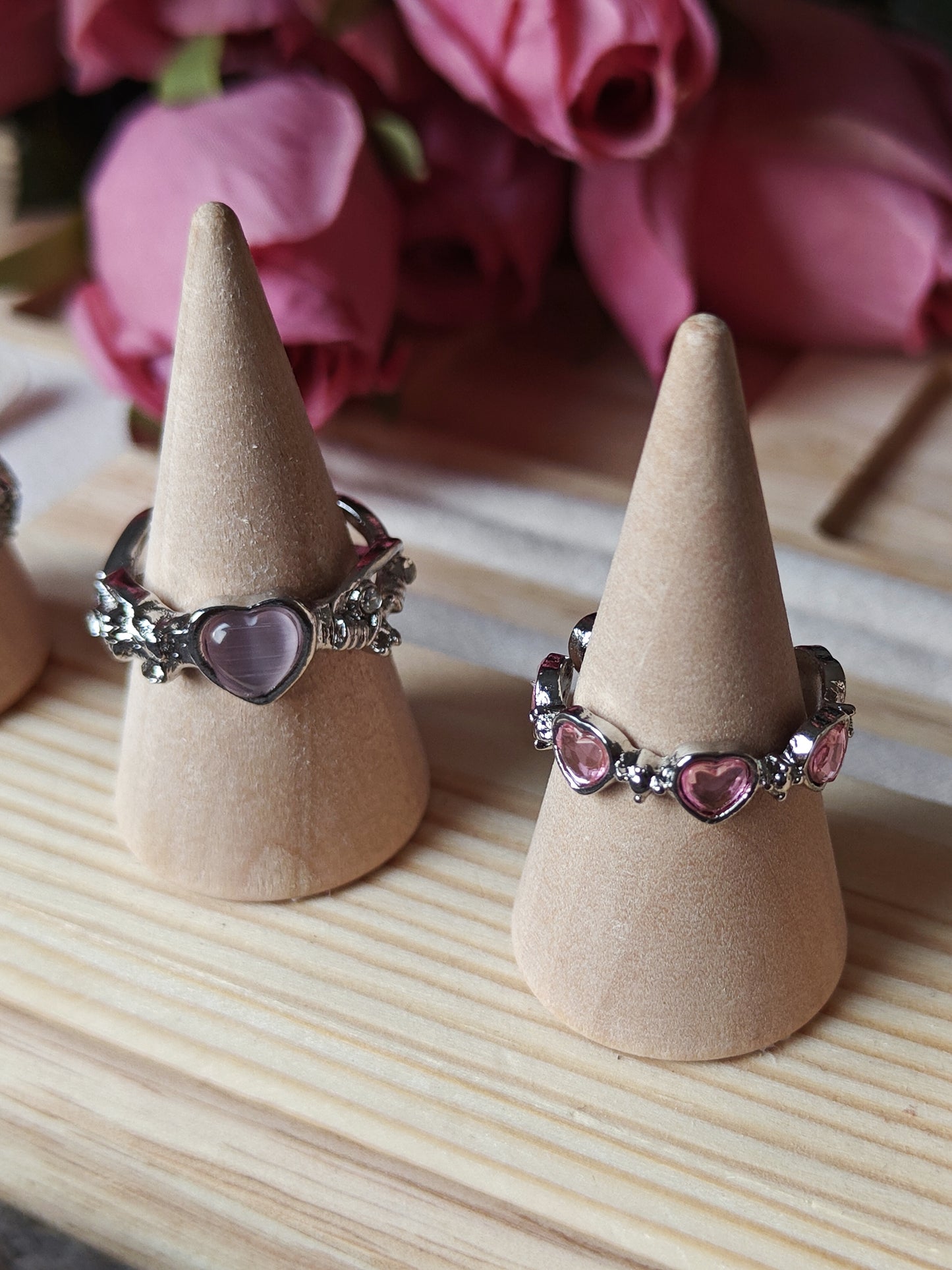 Mini Pink Hearts Eternity Ring