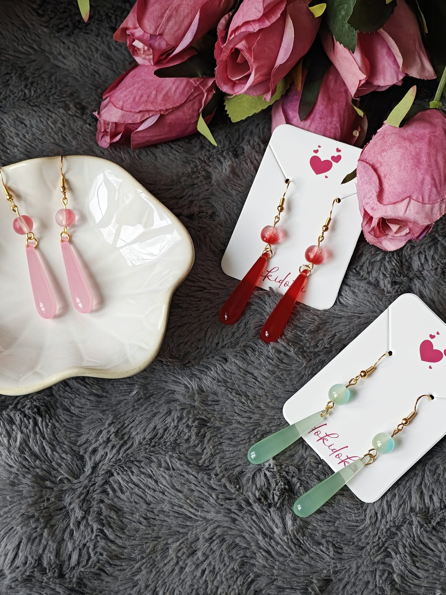Long Tear Drop Earrings
