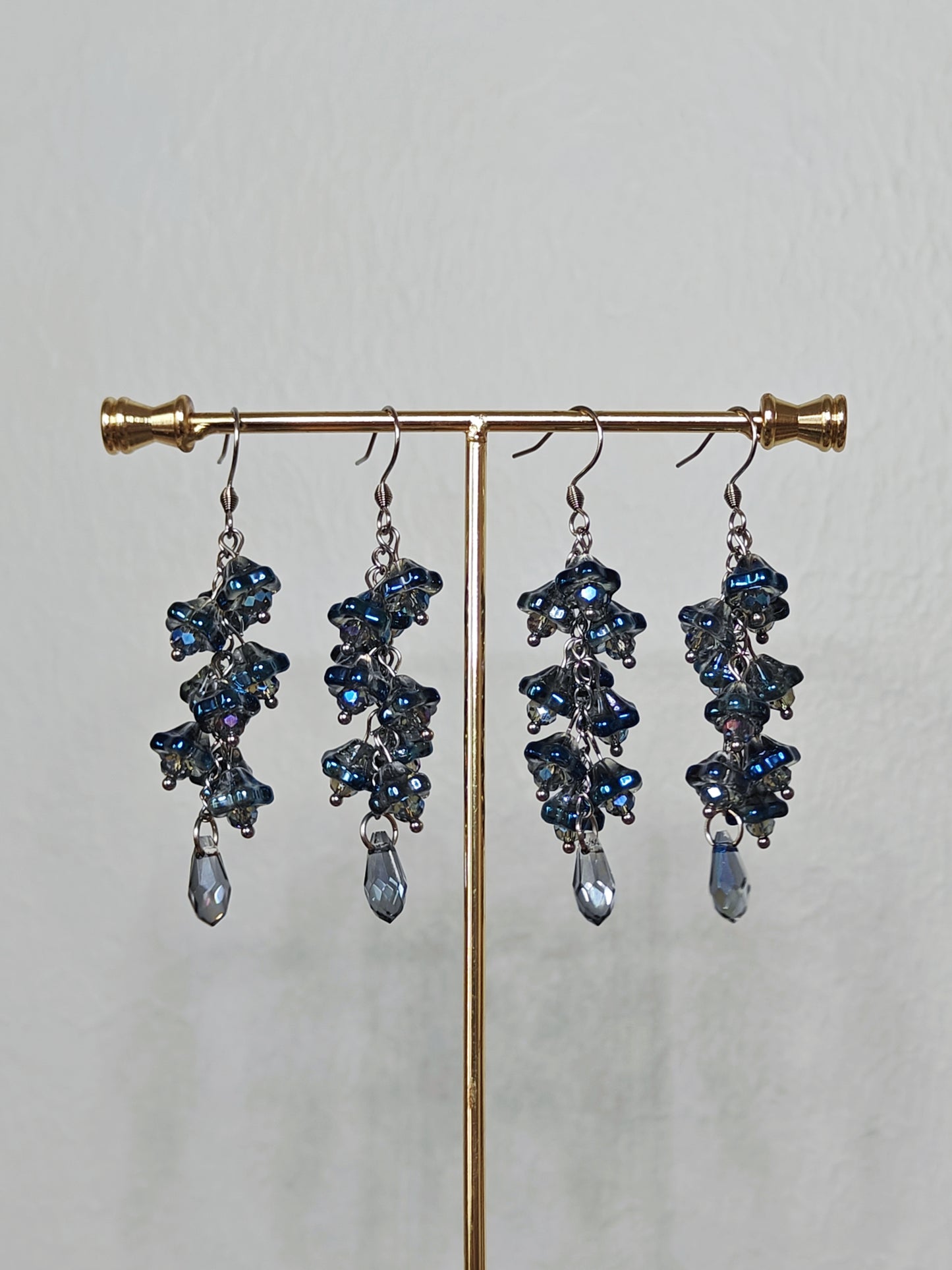 Midnight Bloom Dangle Earrings
