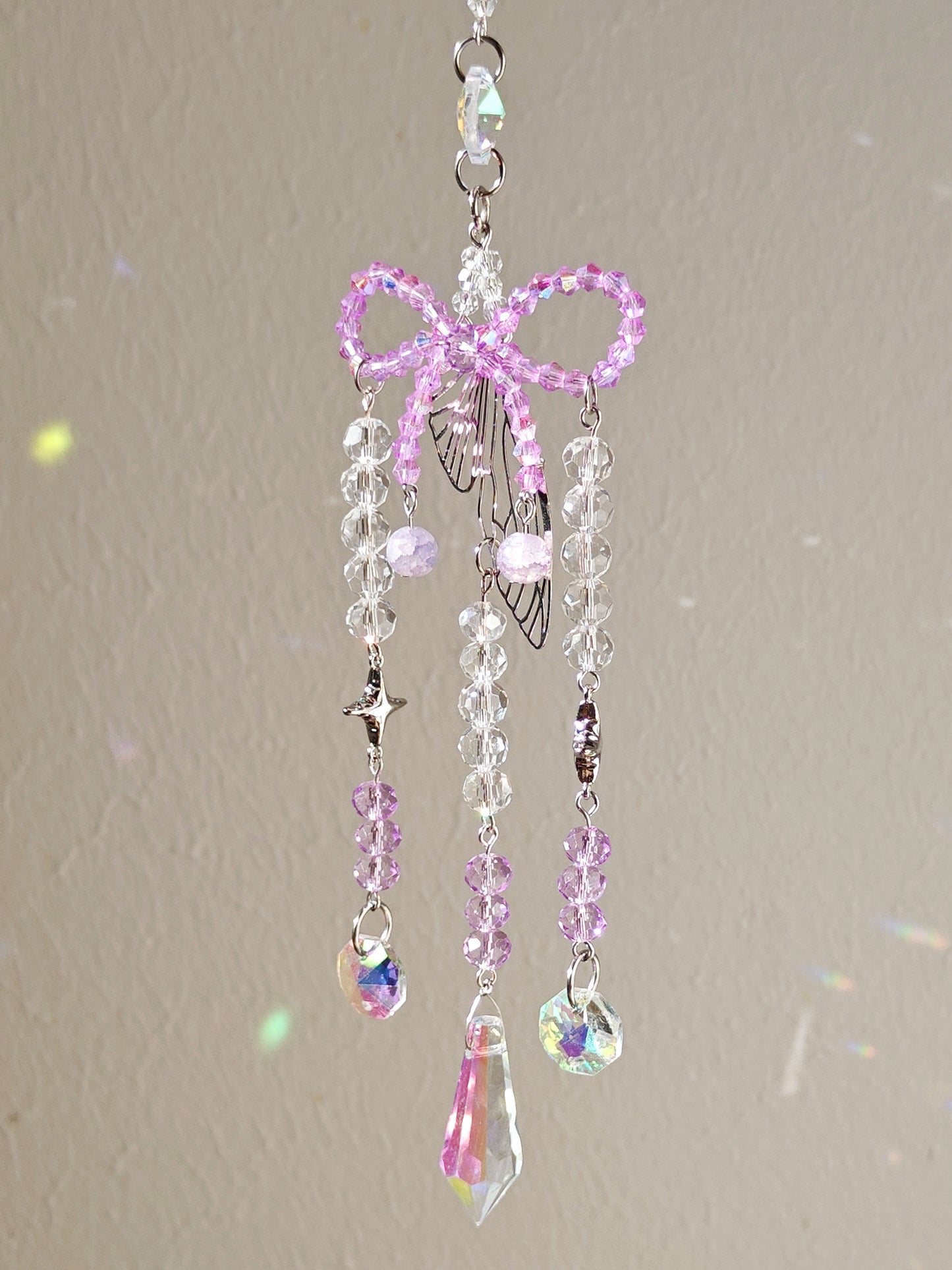 Lilac Bow Sun Catcher