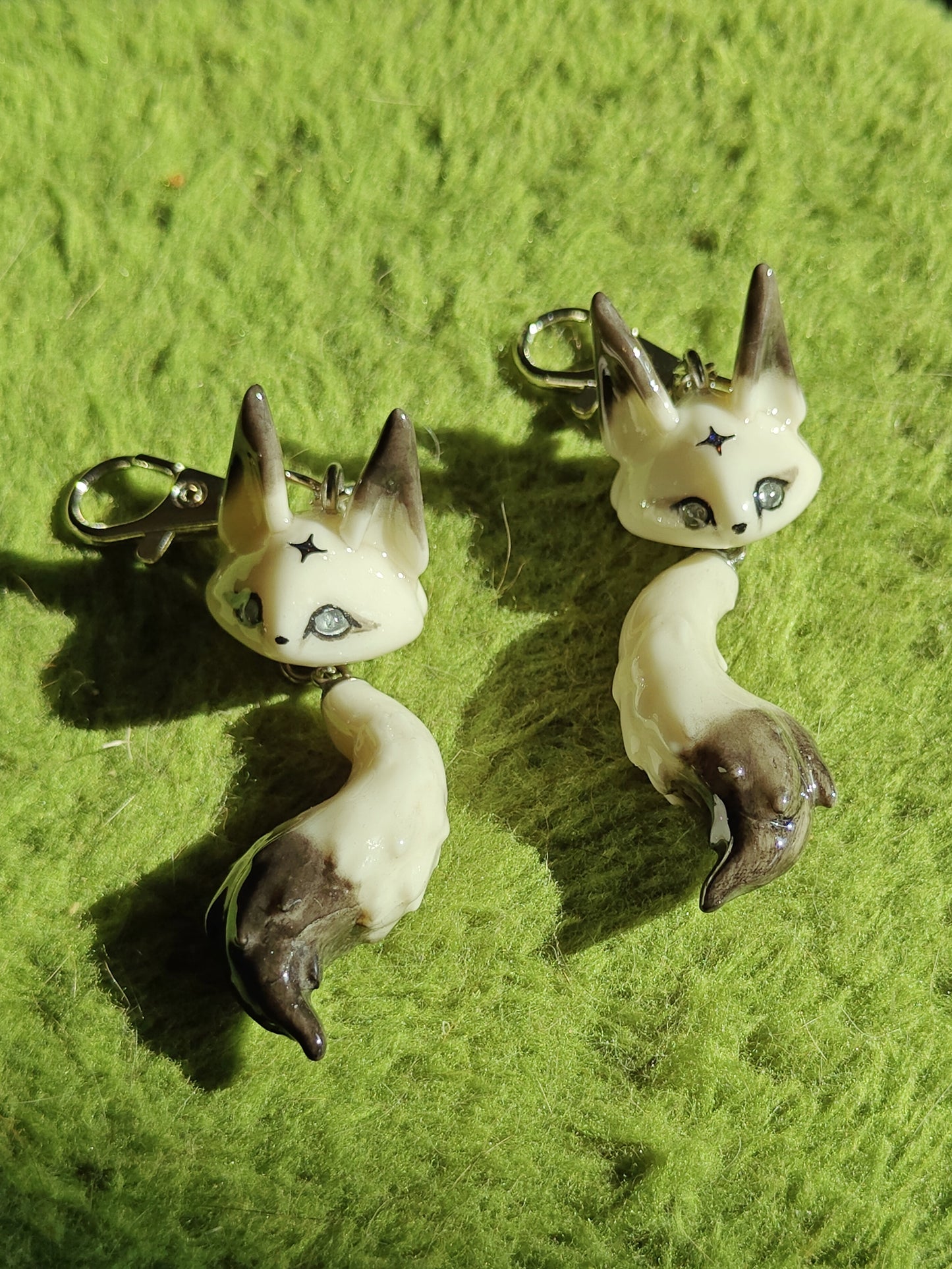 Hollow Wolf Handmade Clay Keychain
