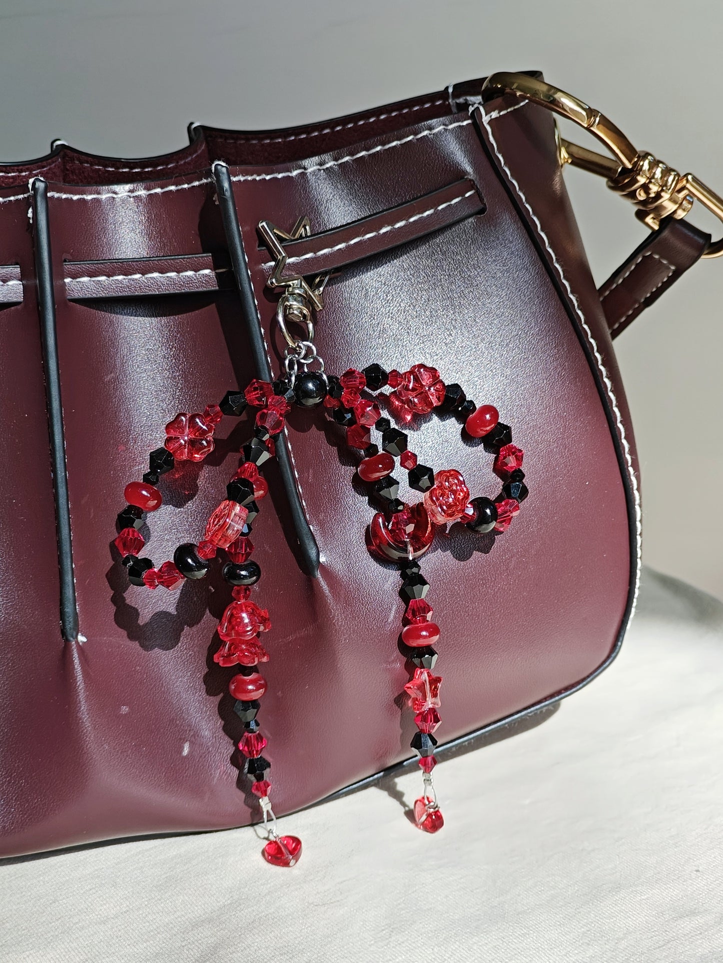 Red Bow Bag Charm