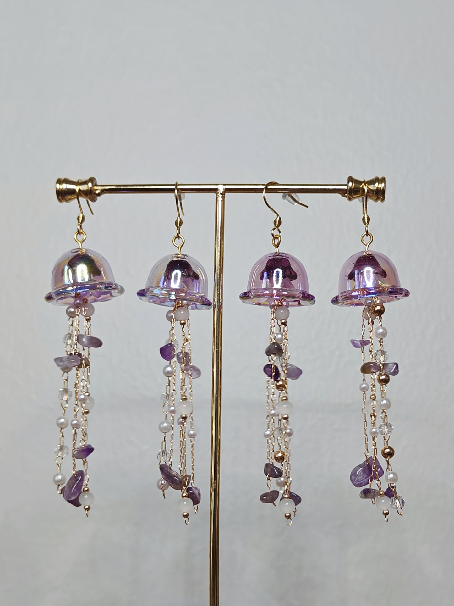 Amethyst Princess Jellyfish Earrings
