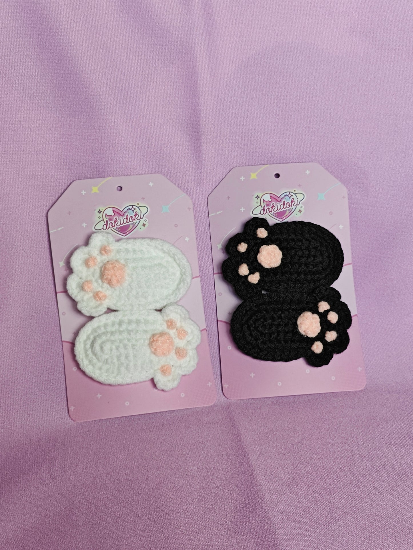 Cat Paw Crochet Hairpin Set