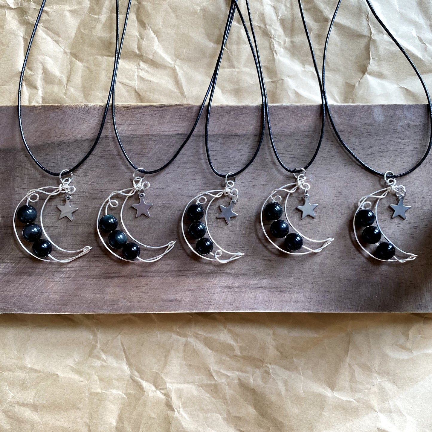 Obsidian Moon Necklace