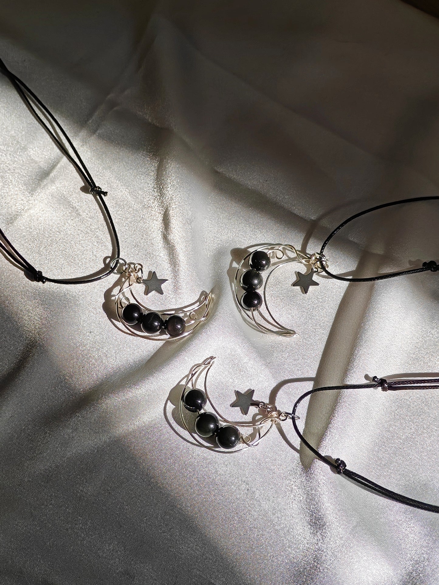 Obsidian Moon Necklace