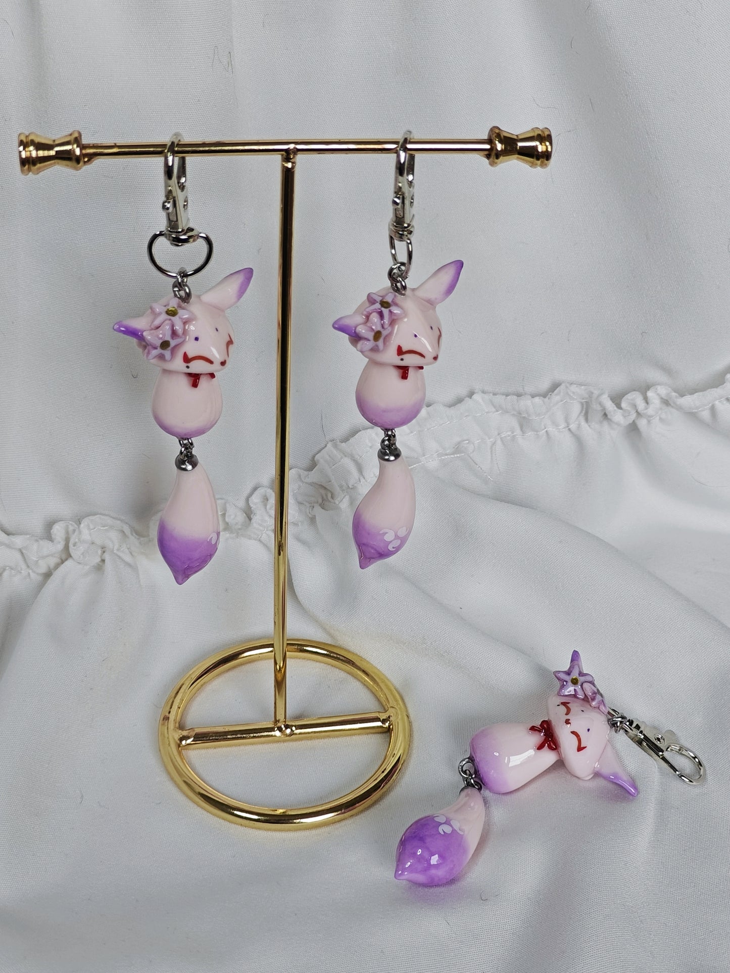 Ei Fox Handmade Clay Keychain