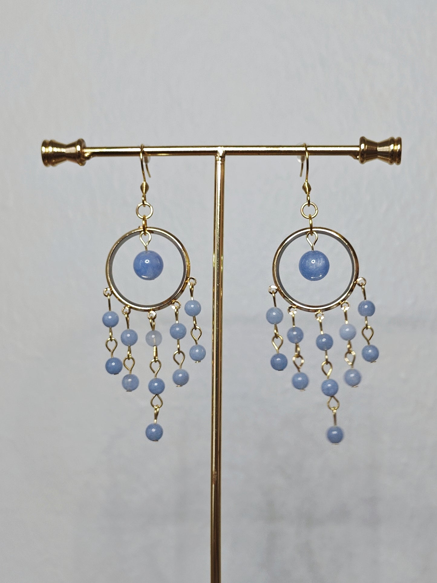 Natural Stone Waterfall Earrings