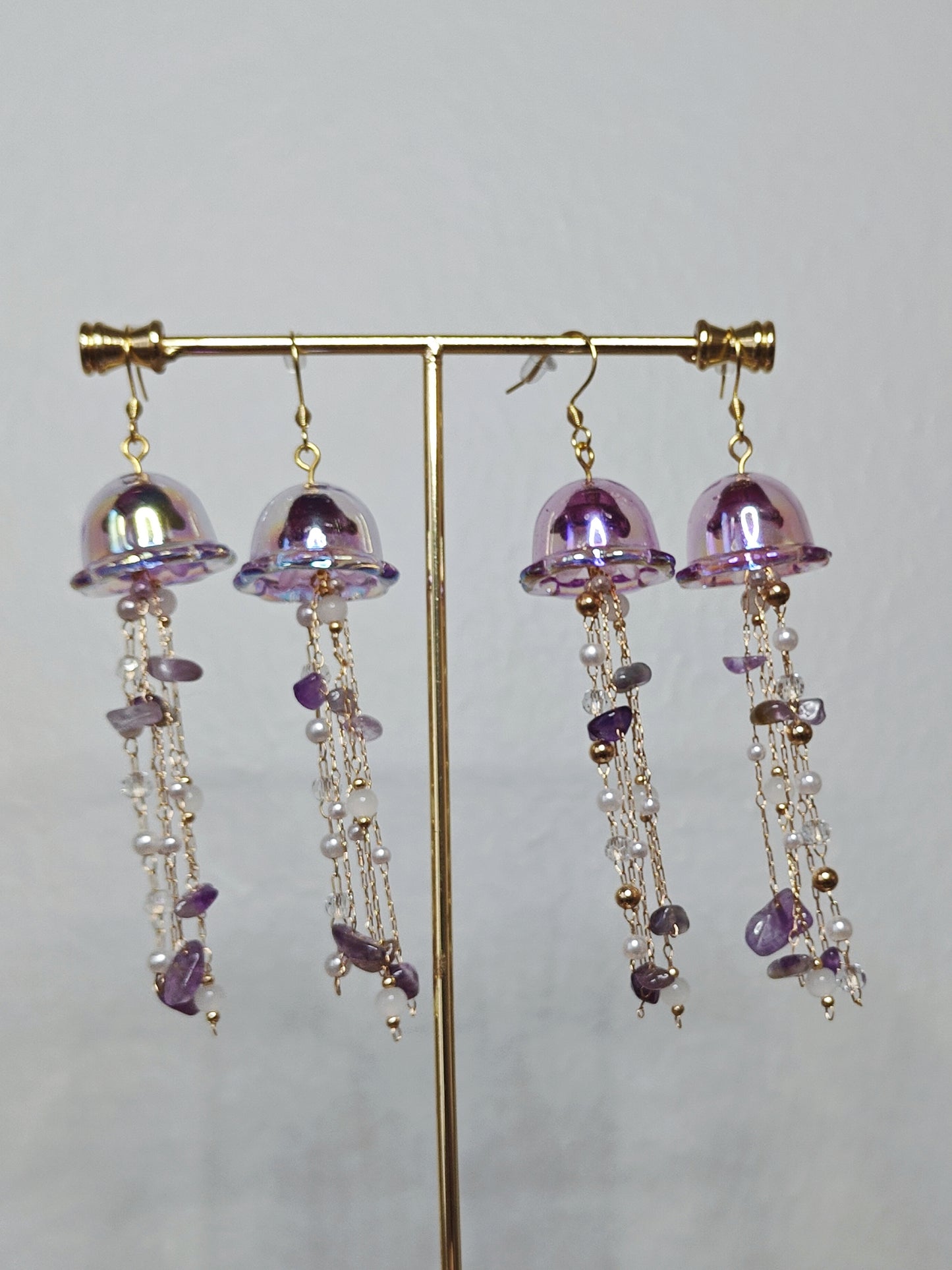 Amethyst Princess Jellyfish Earrings