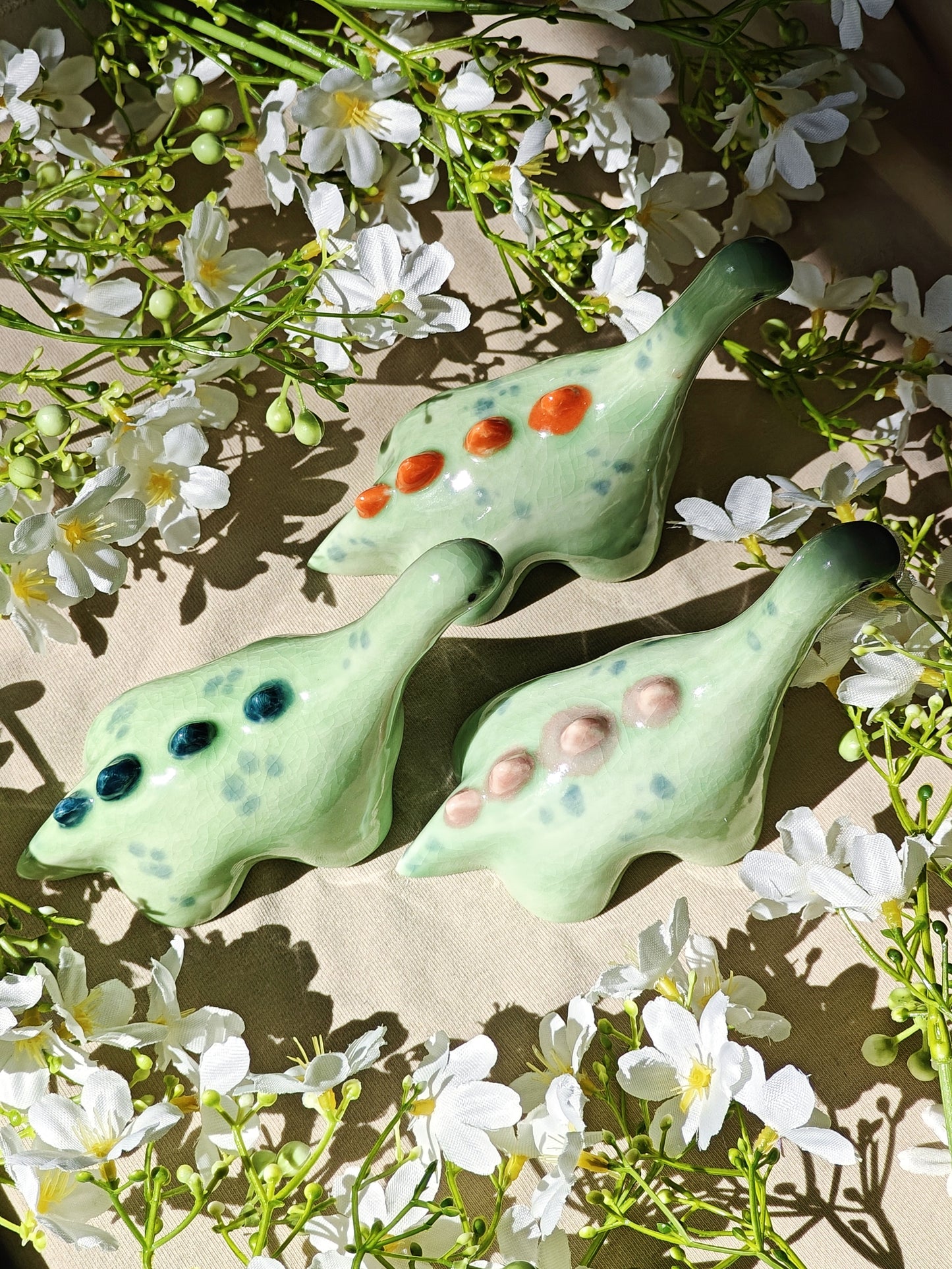 Green Dino Ceramic Ring Holder