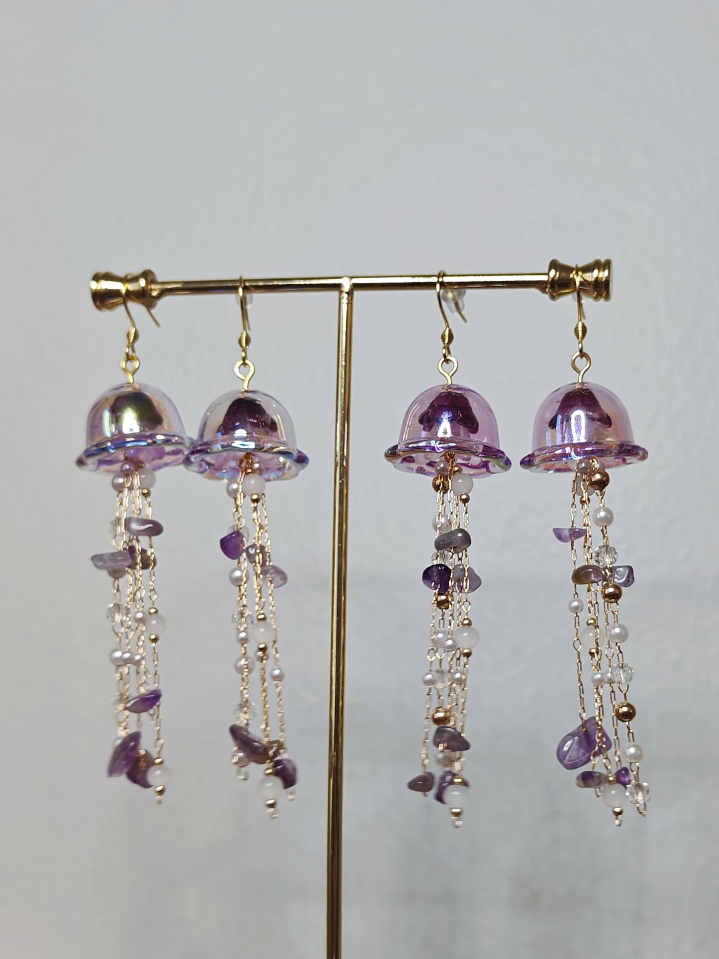 Amethyst Princess Jellyfish Earrings