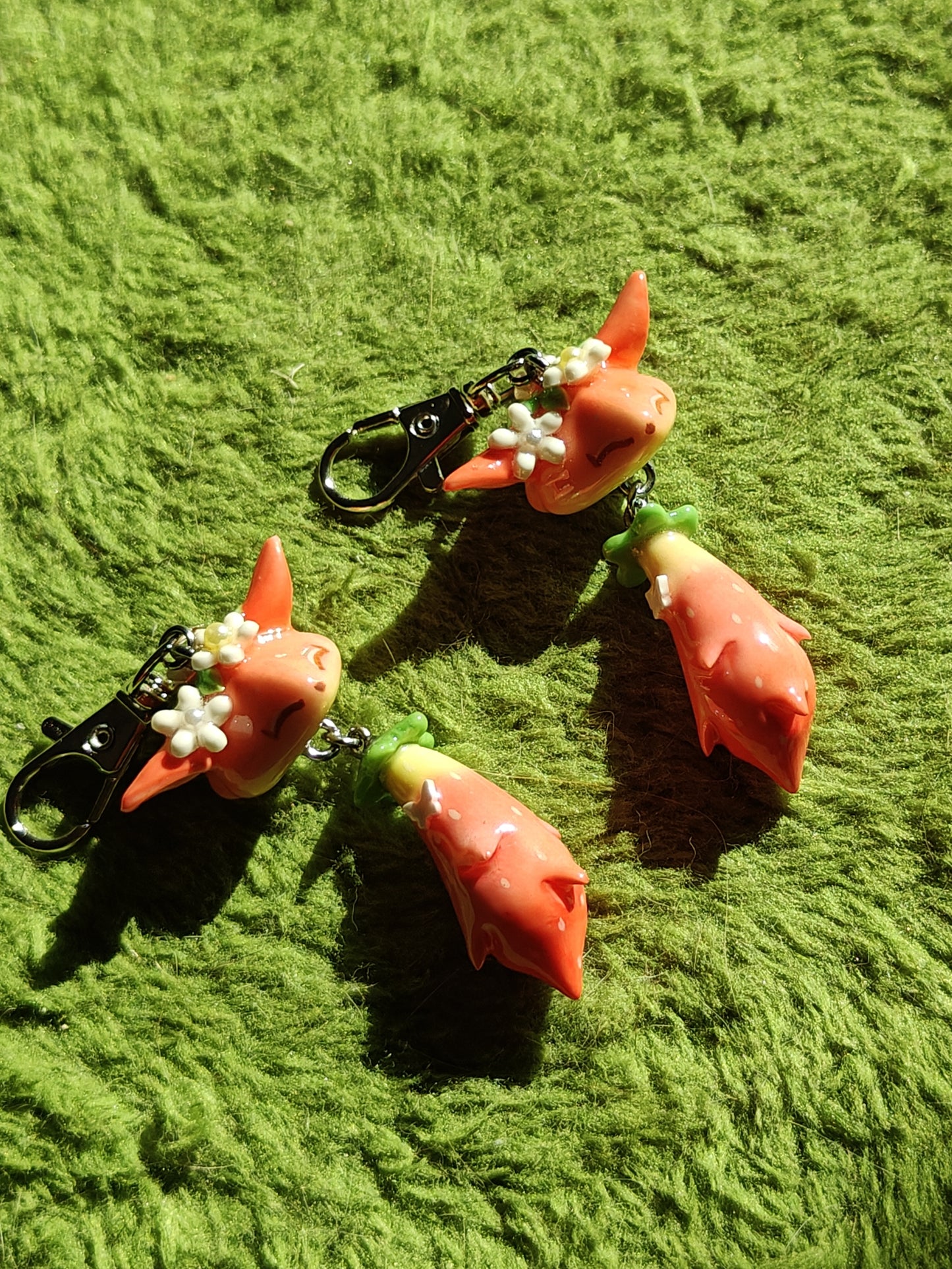 Meadow Fox Handmade Clay Keychain