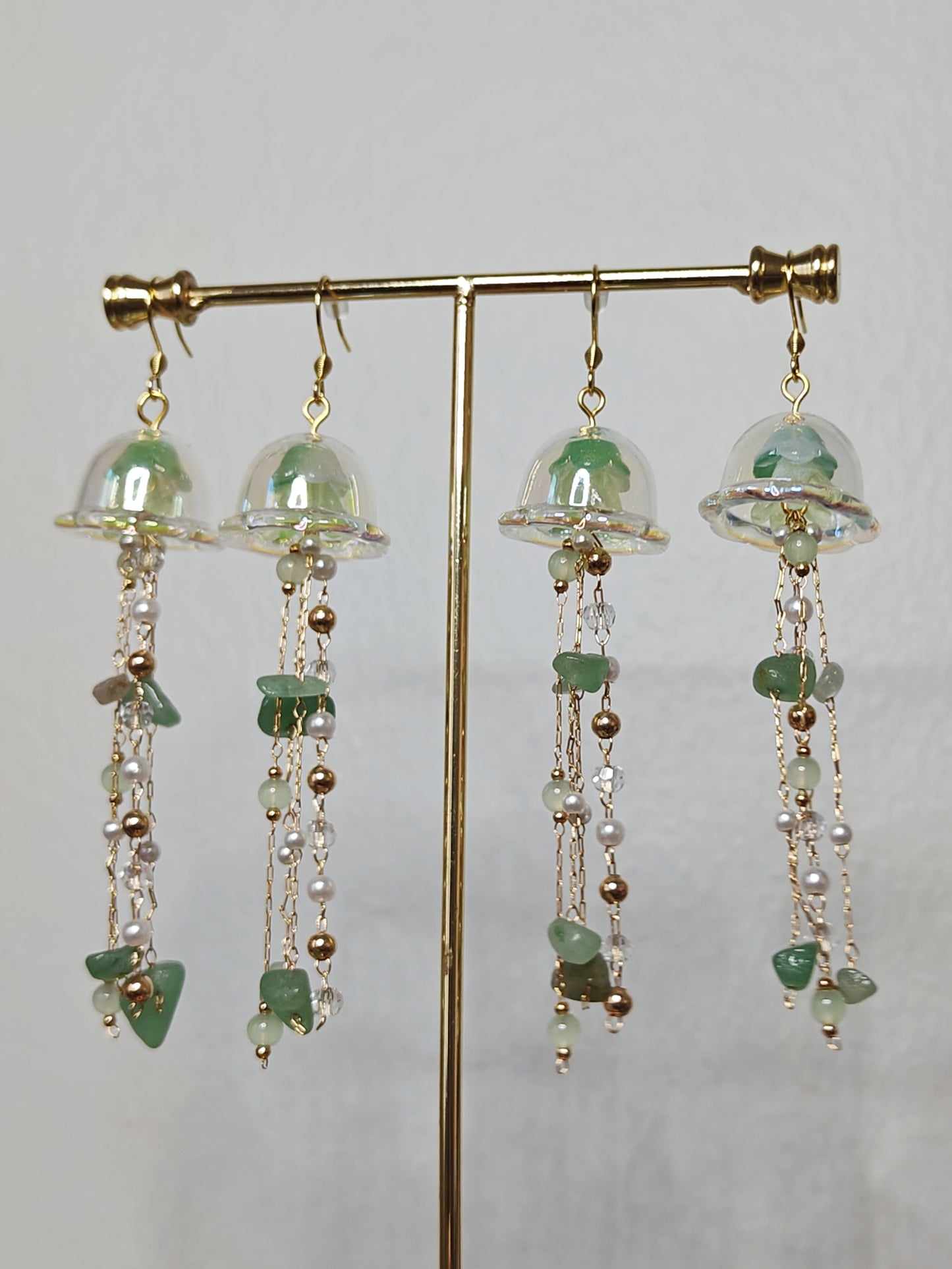 Aventurine Princess Jellyfish Earrings