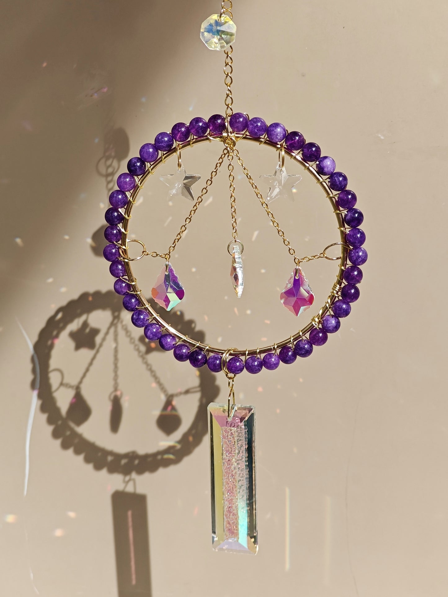 Amethyst Wishing Well Sun Catcher