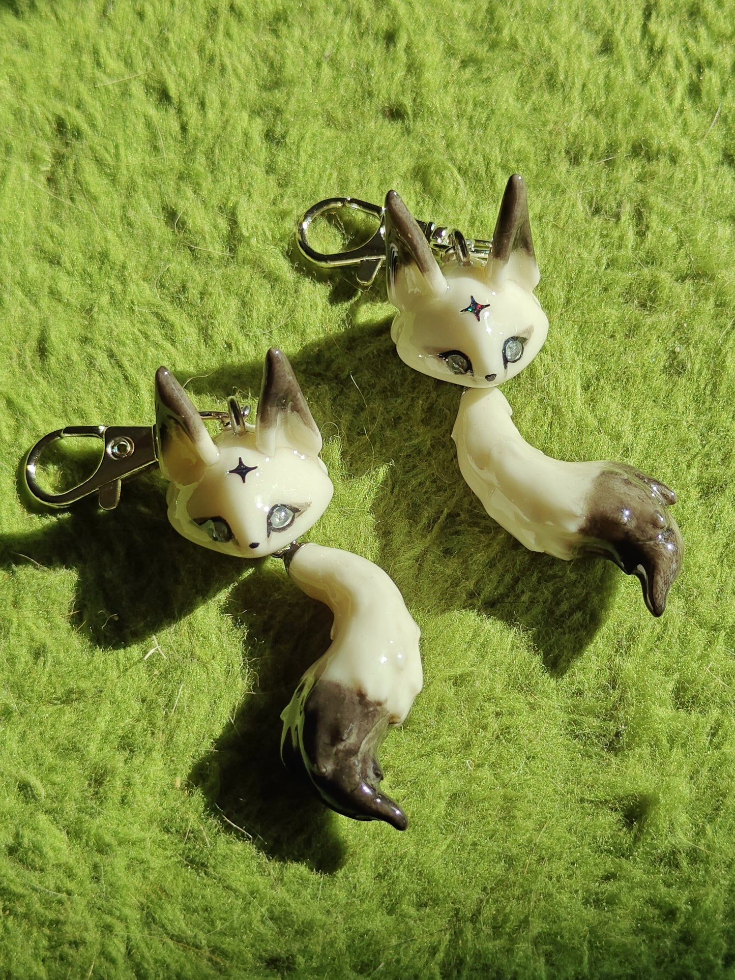 Hollow Wolf Handmade Clay Keychain