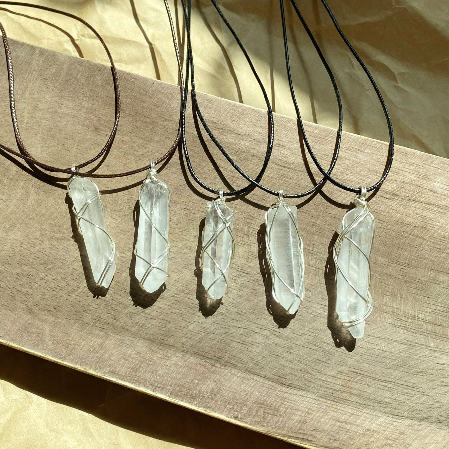 Wrapped Natural Stone Necklace