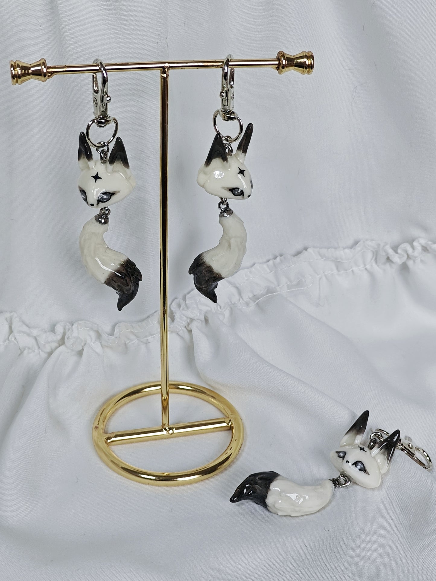 Hollow Wolf Handmade Clay Keychain