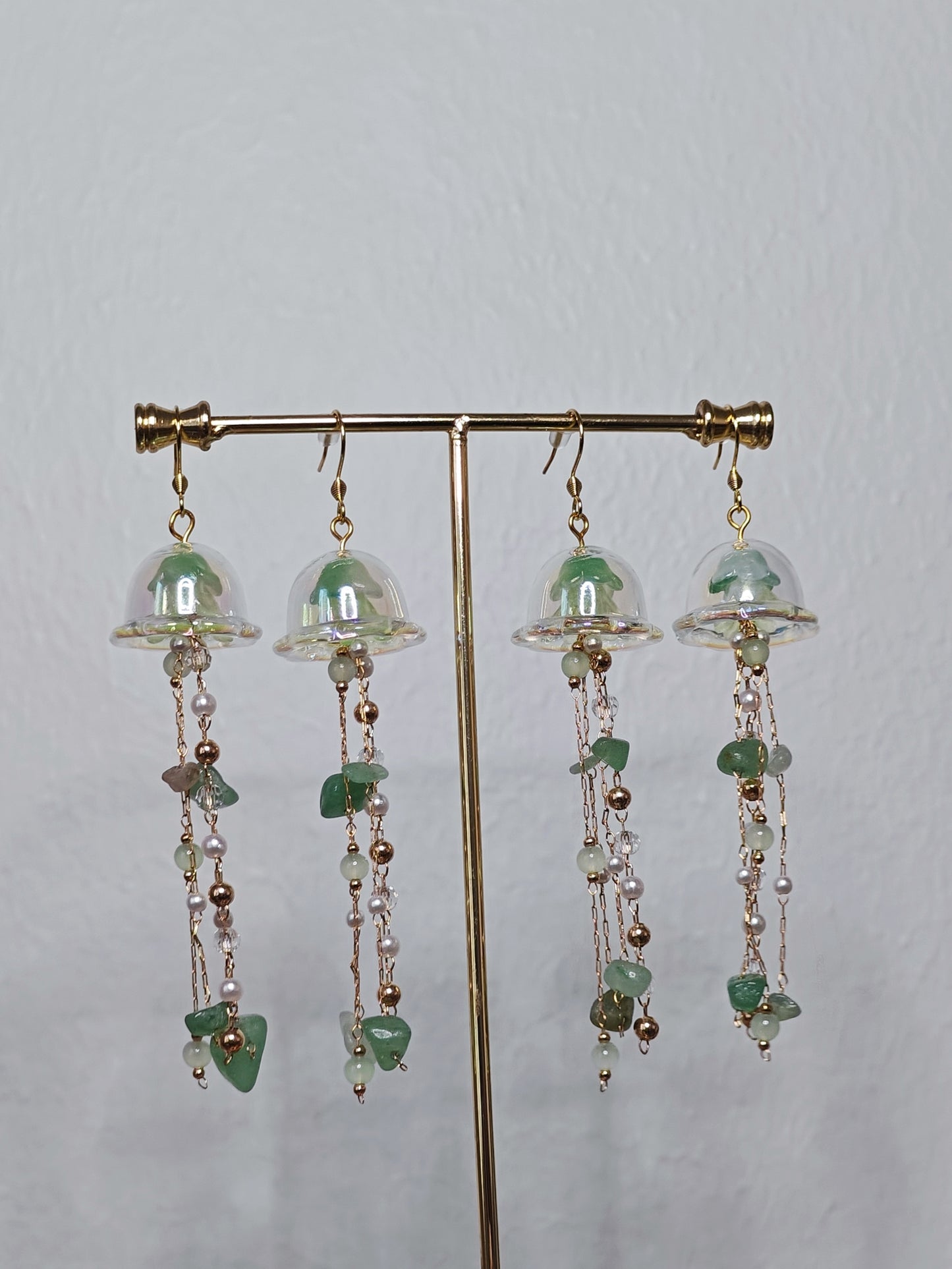 Aventurine Princess Jellyfish Earrings