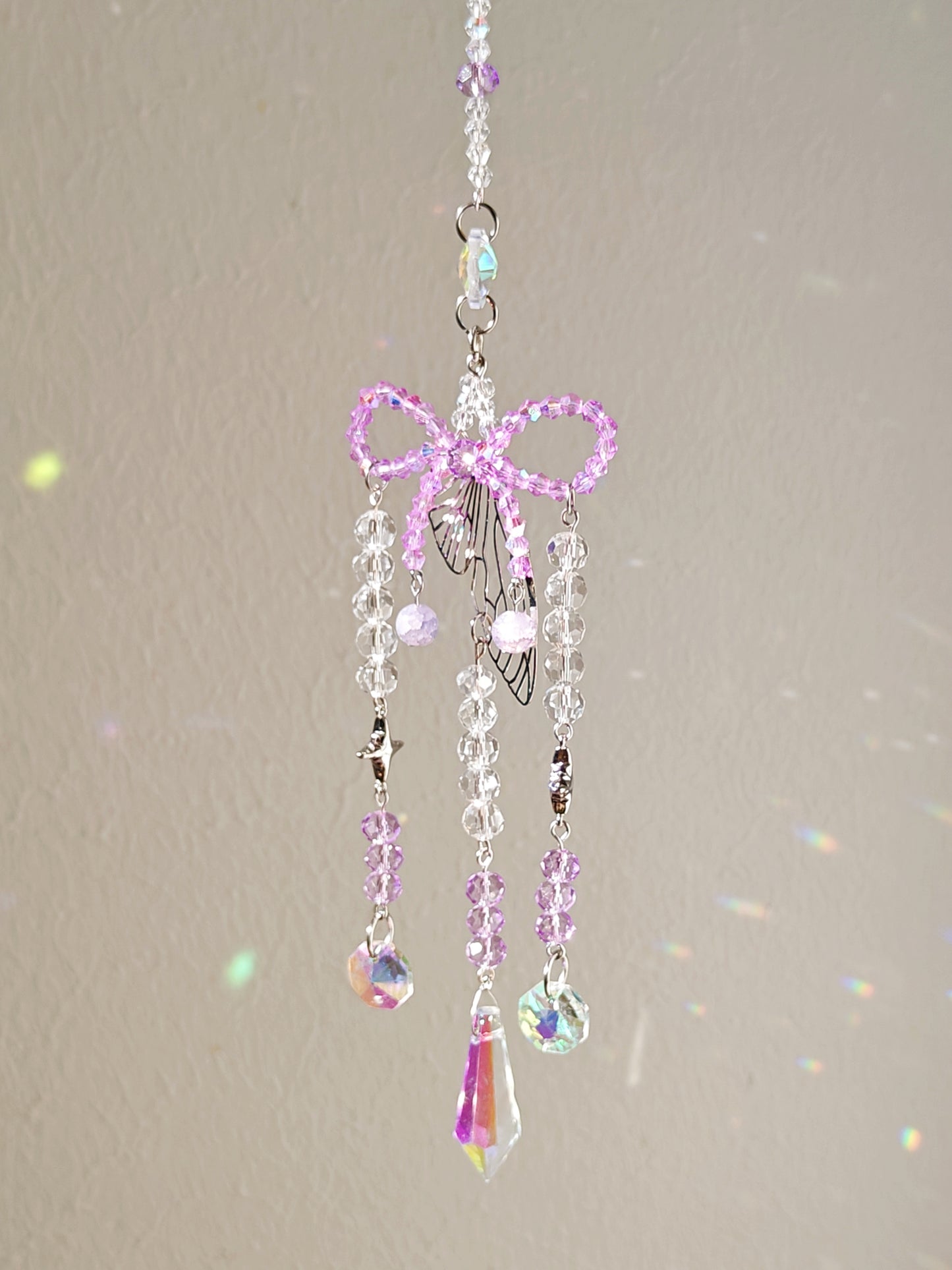 Lilac Bow Sun Catcher