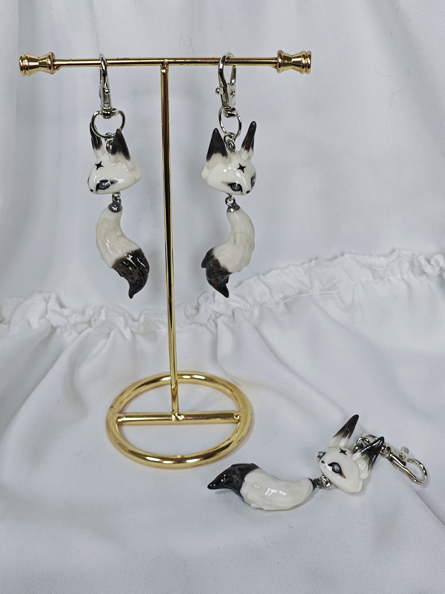Hollow Wolf Handmade Clay Keychain
