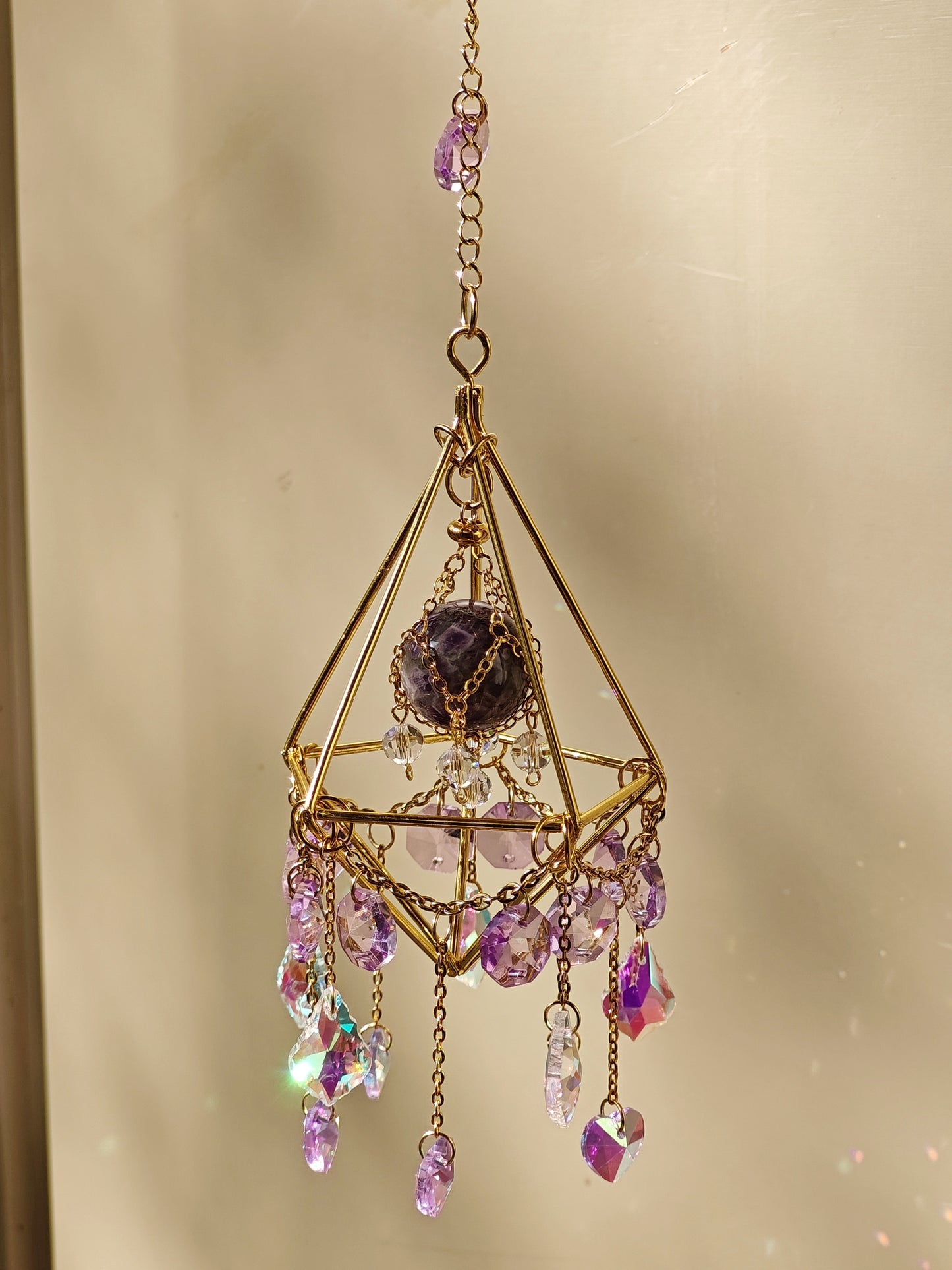 Amethyst Love Sphere Sun Catcher