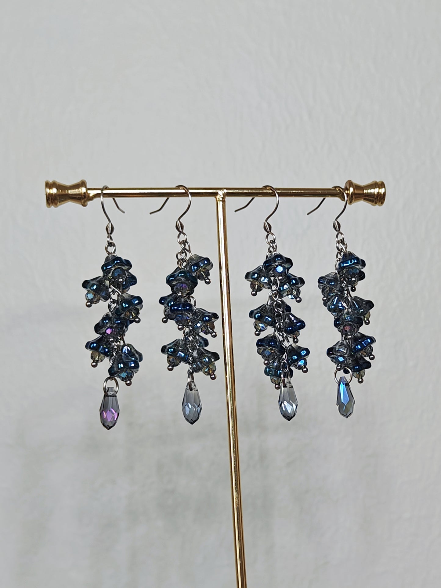 Midnight Bloom Dangle Earrings