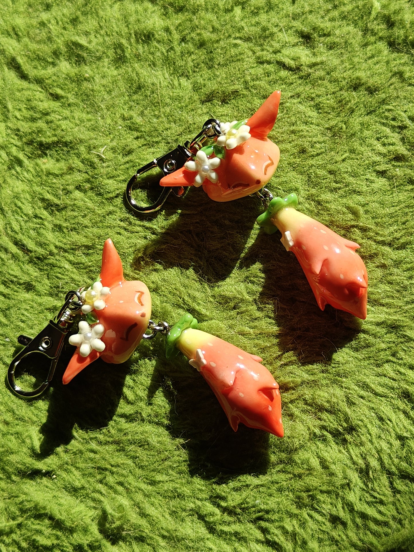 Meadow Fox Handmade Clay Keychain