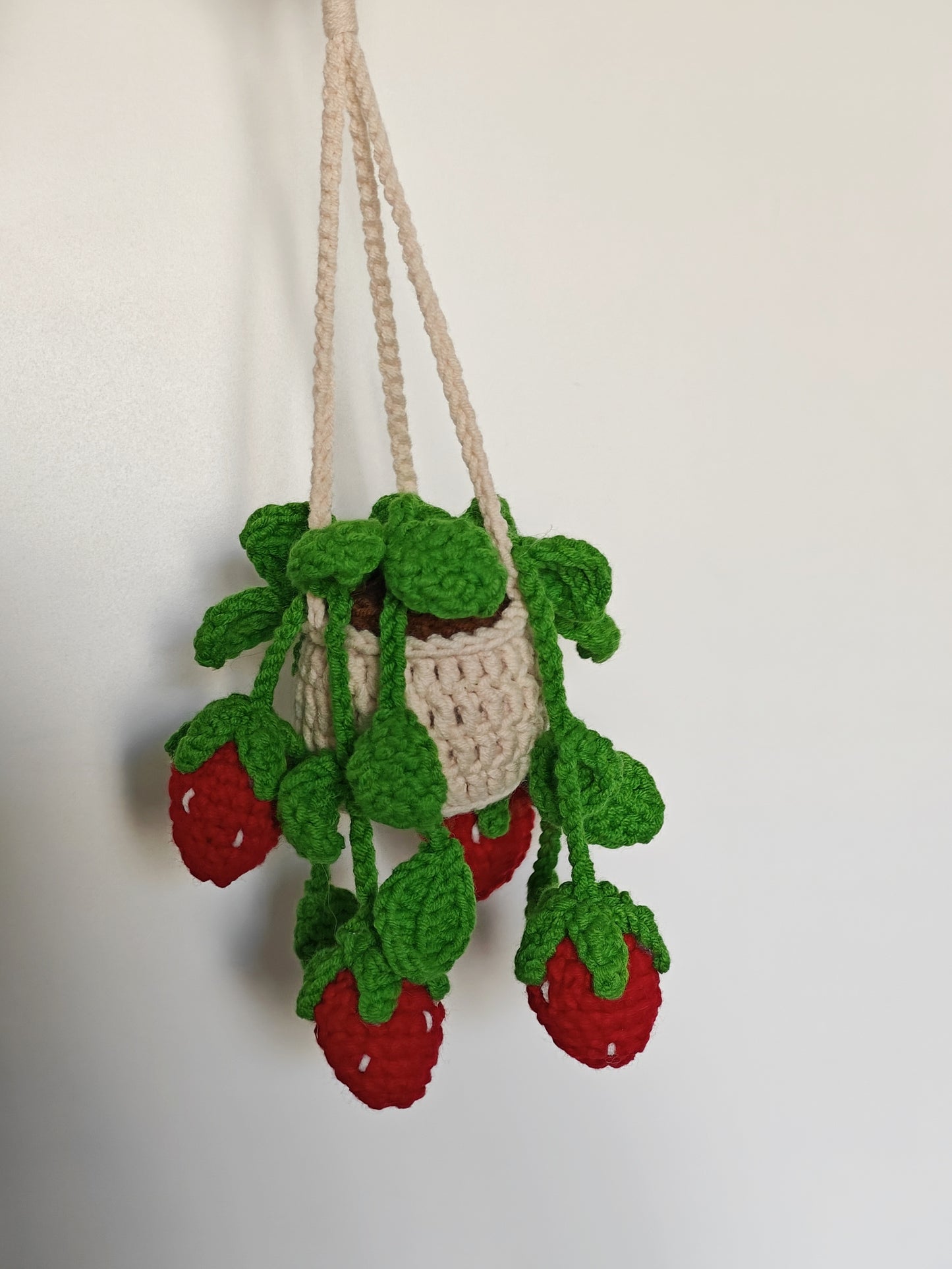 Crochet Strawberry Pot