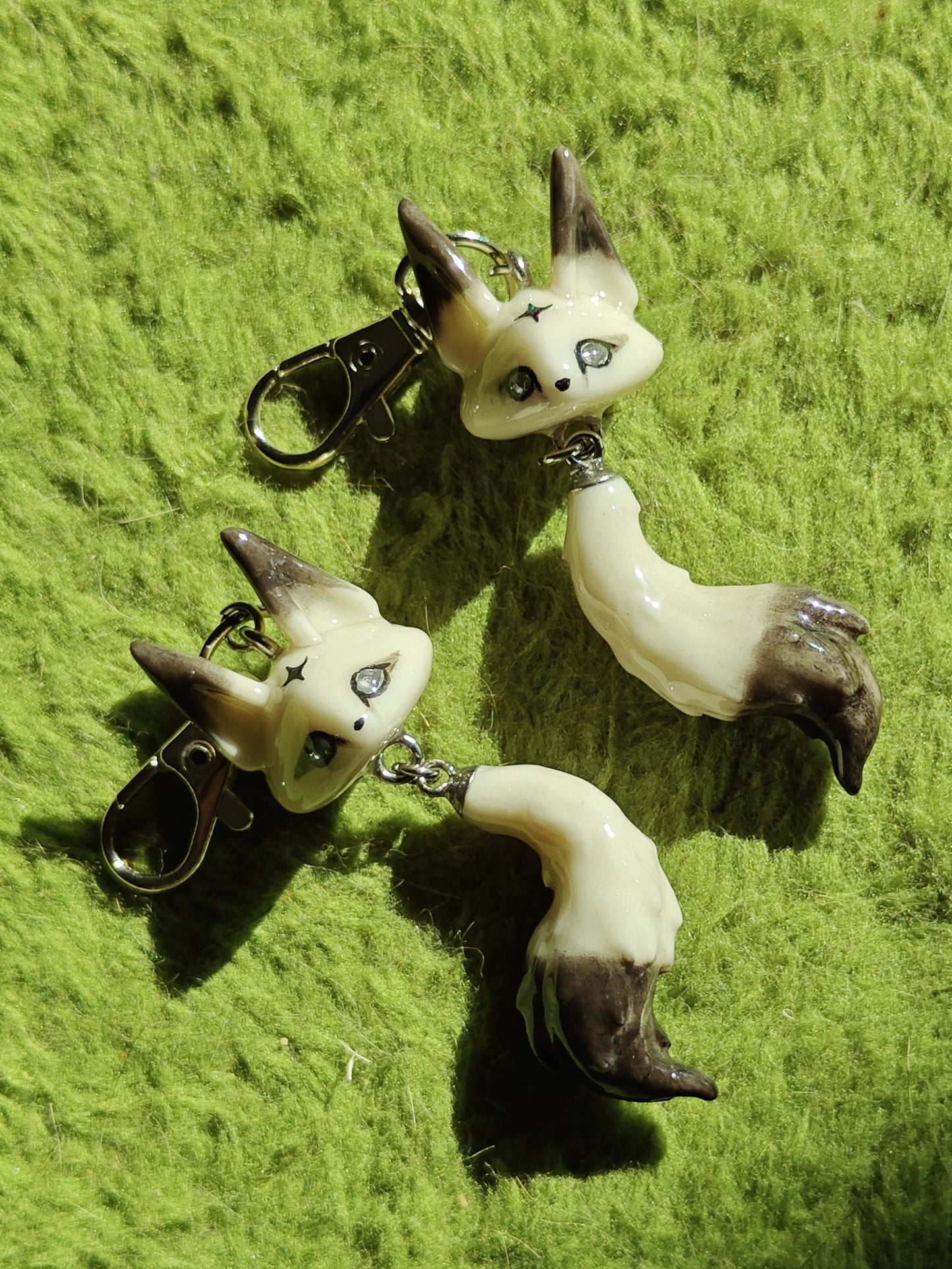 Hollow Wolf Handmade Clay Keychain