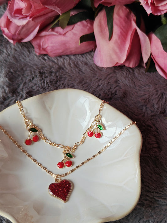 Cherry Love Double Necklace