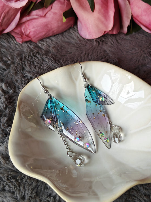 Tear Drop Gradient Wing Earrings