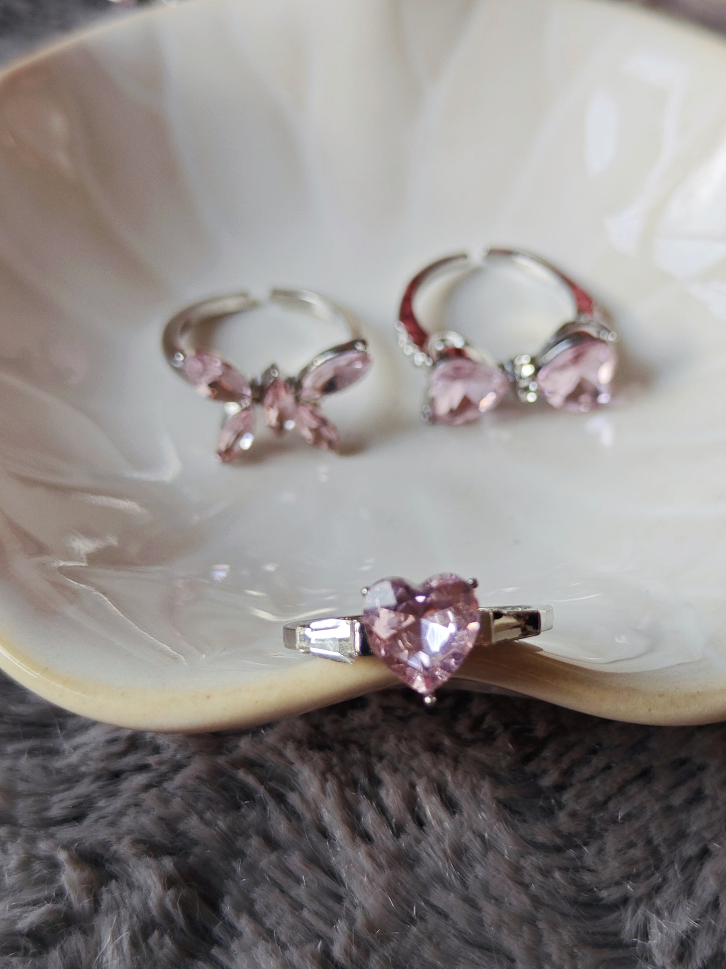 Simple Pink Heart Ring