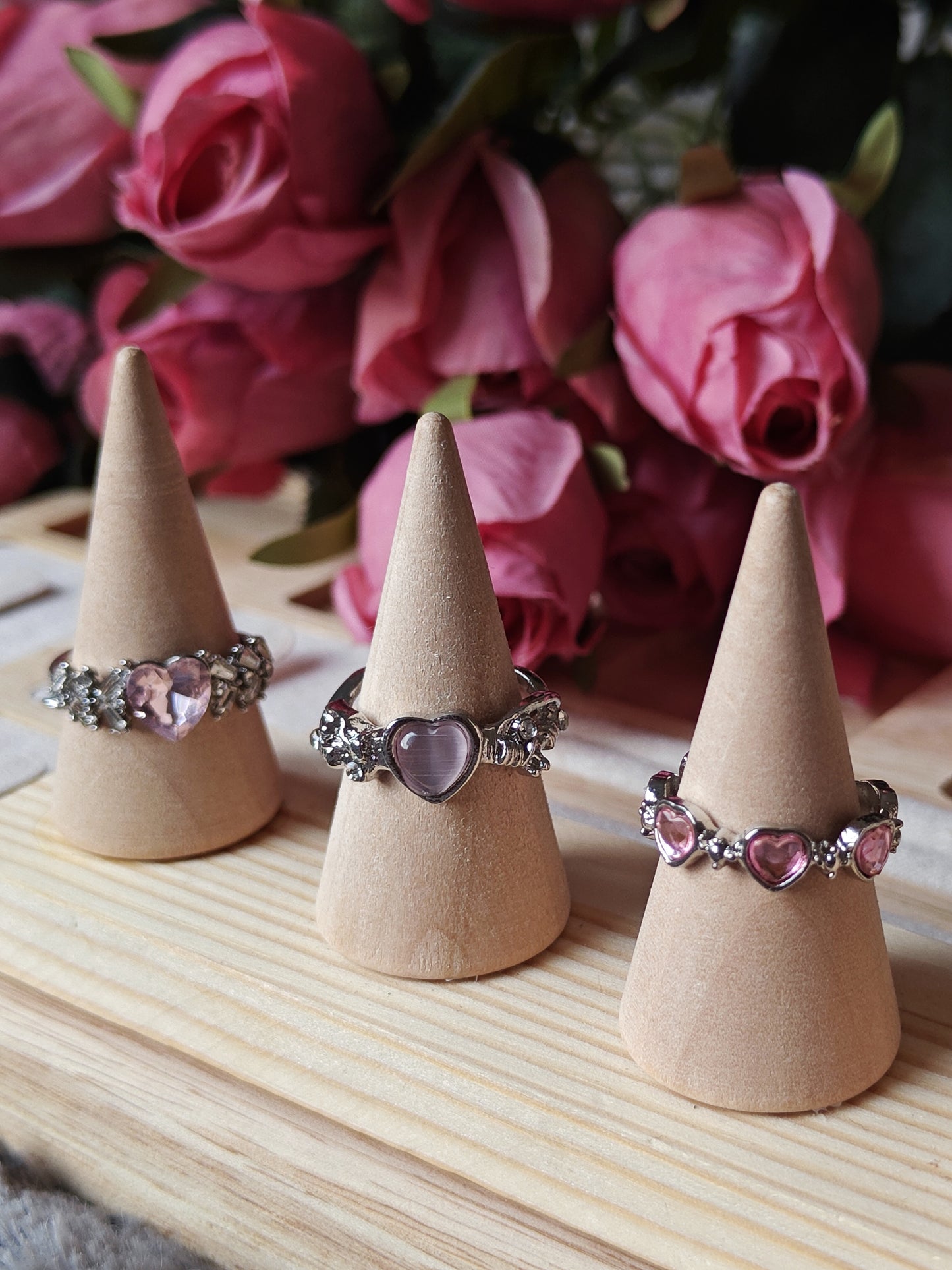 Mini Pink Hearts Eternity Ring