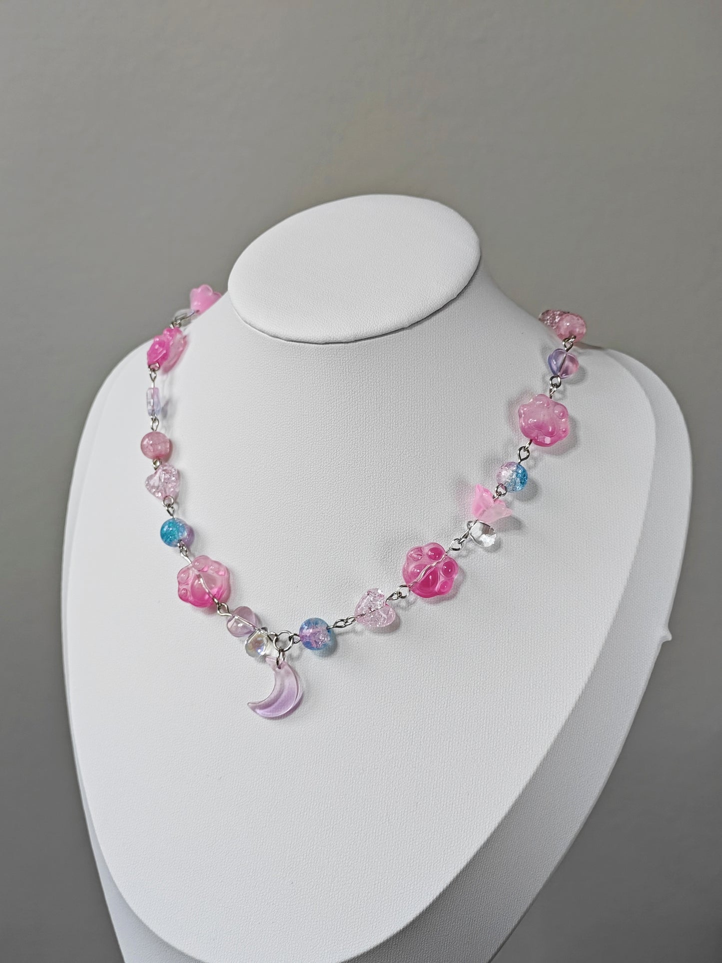 Pink Paw Necklace
