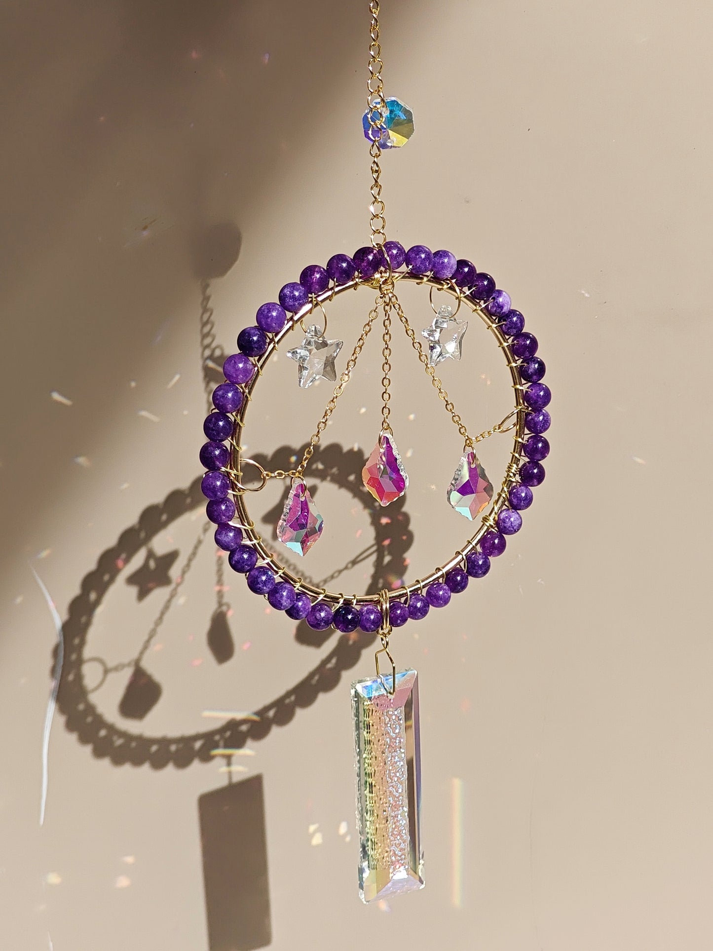 Amethyst Wishing Well Sun Catcher