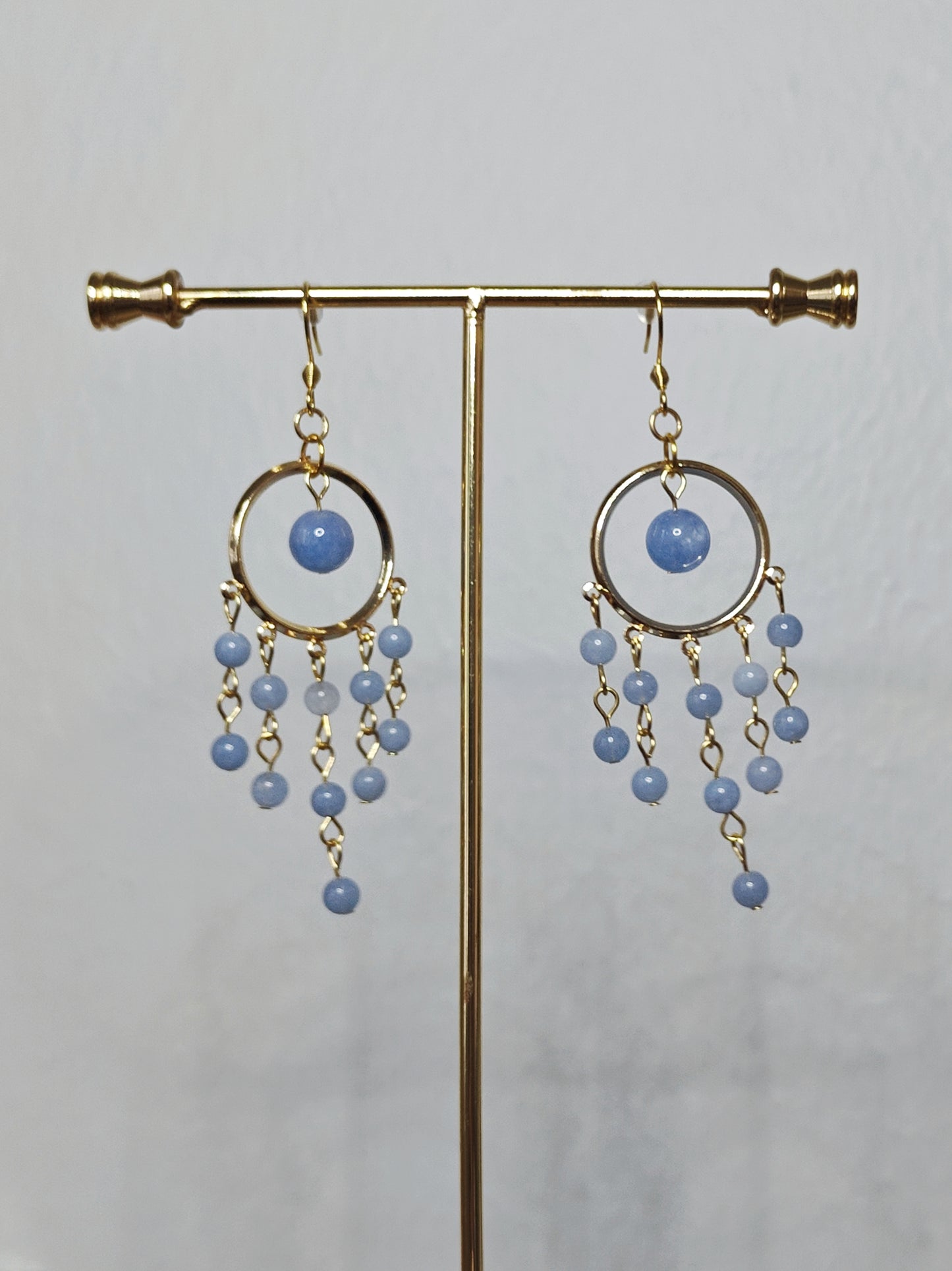 Natural Stone Waterfall Earrings
