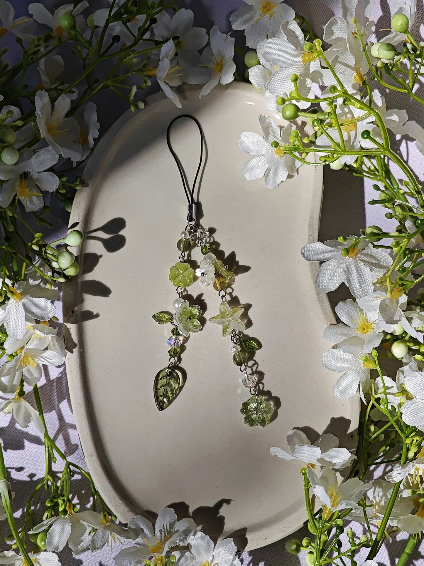Lucky Clover Handmade Phone Charm