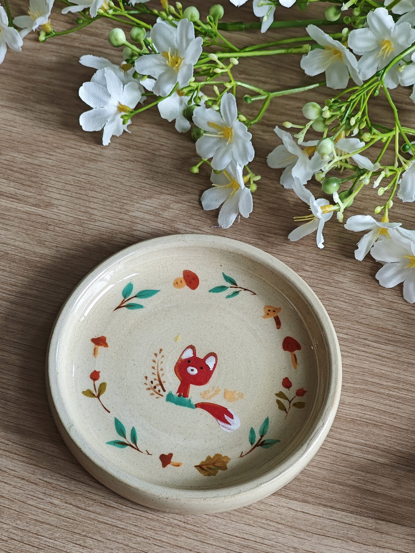 Forest Fox Ceramic Trinket Dish