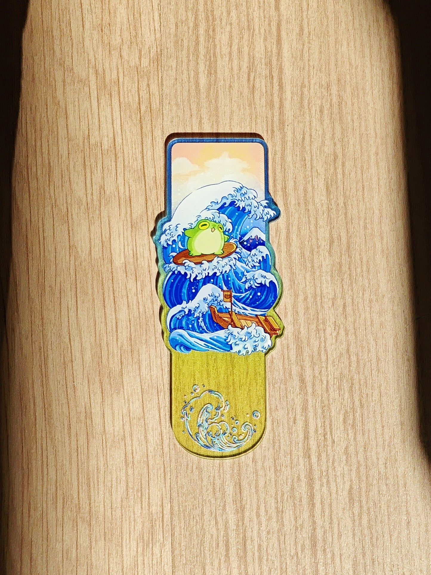 "The Great Wave off Kanagawa" Froggy Bookmark