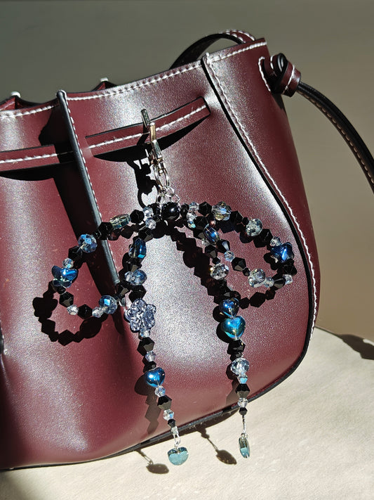 Blue Bow Bag Charm