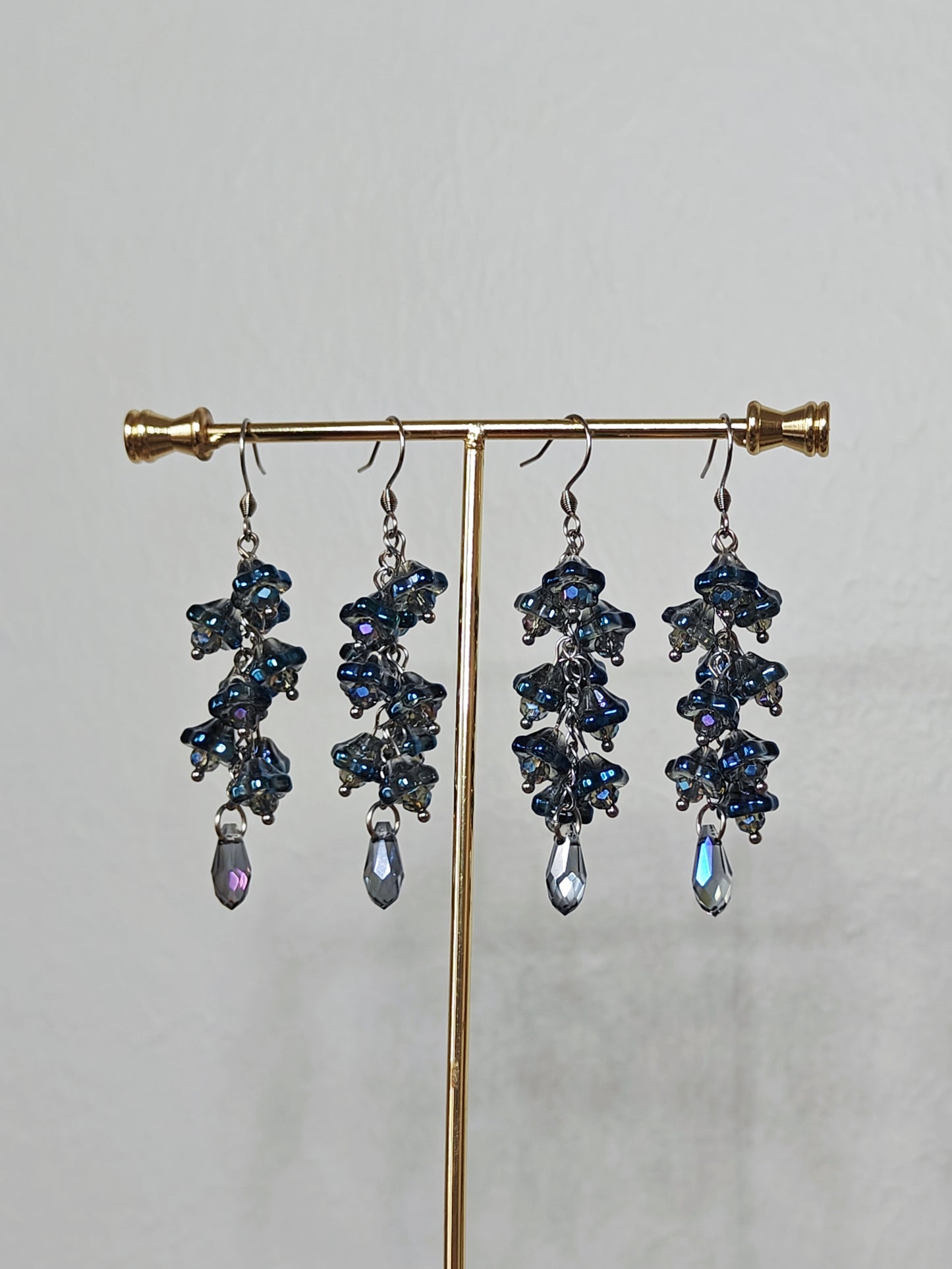 Midnight Bloom Dangle Earrings