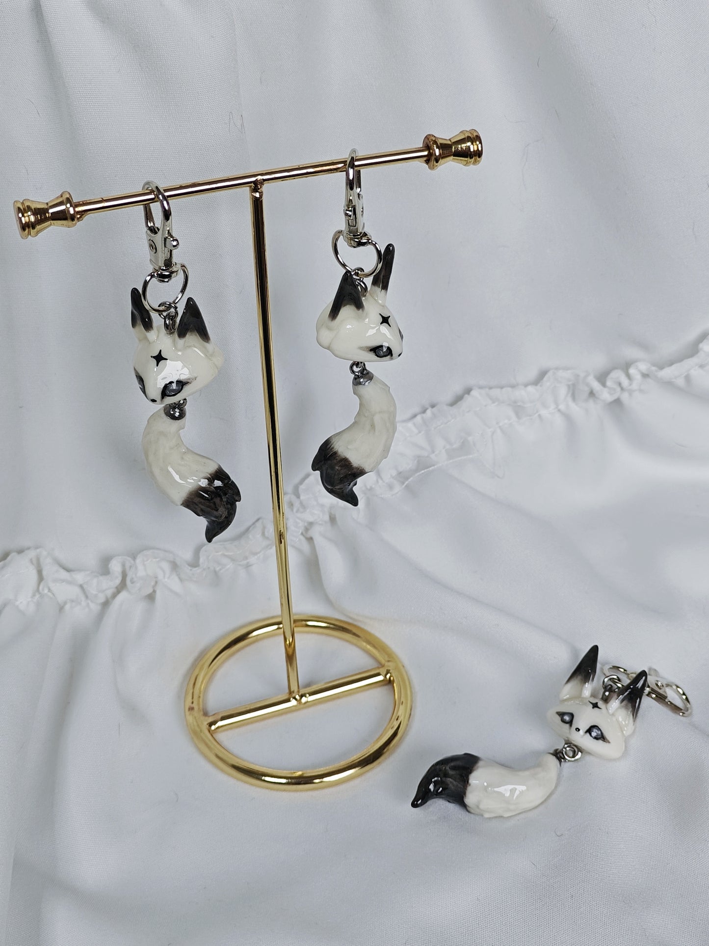 Hollow Wolf Handmade Clay Keychain