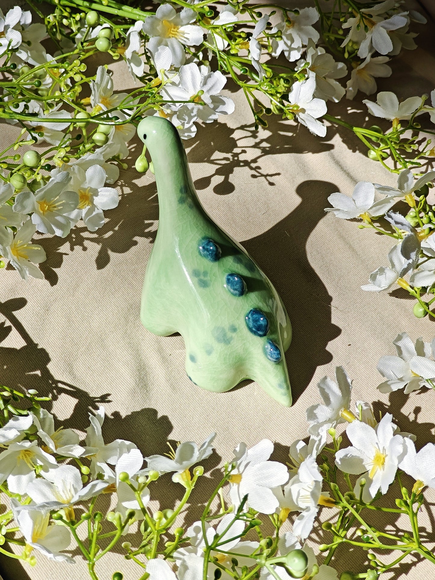 Green Dino Ceramic Ring Holder