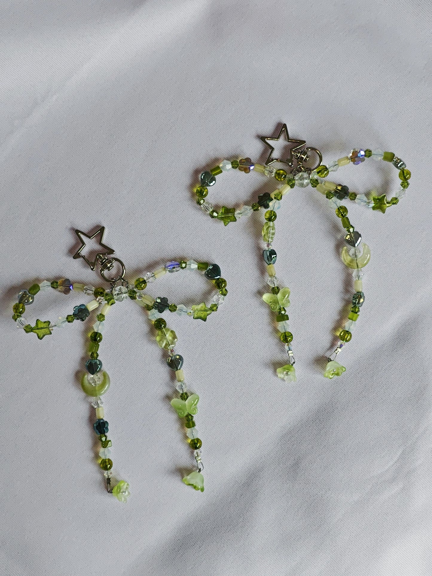 Green Bow Bag Charm