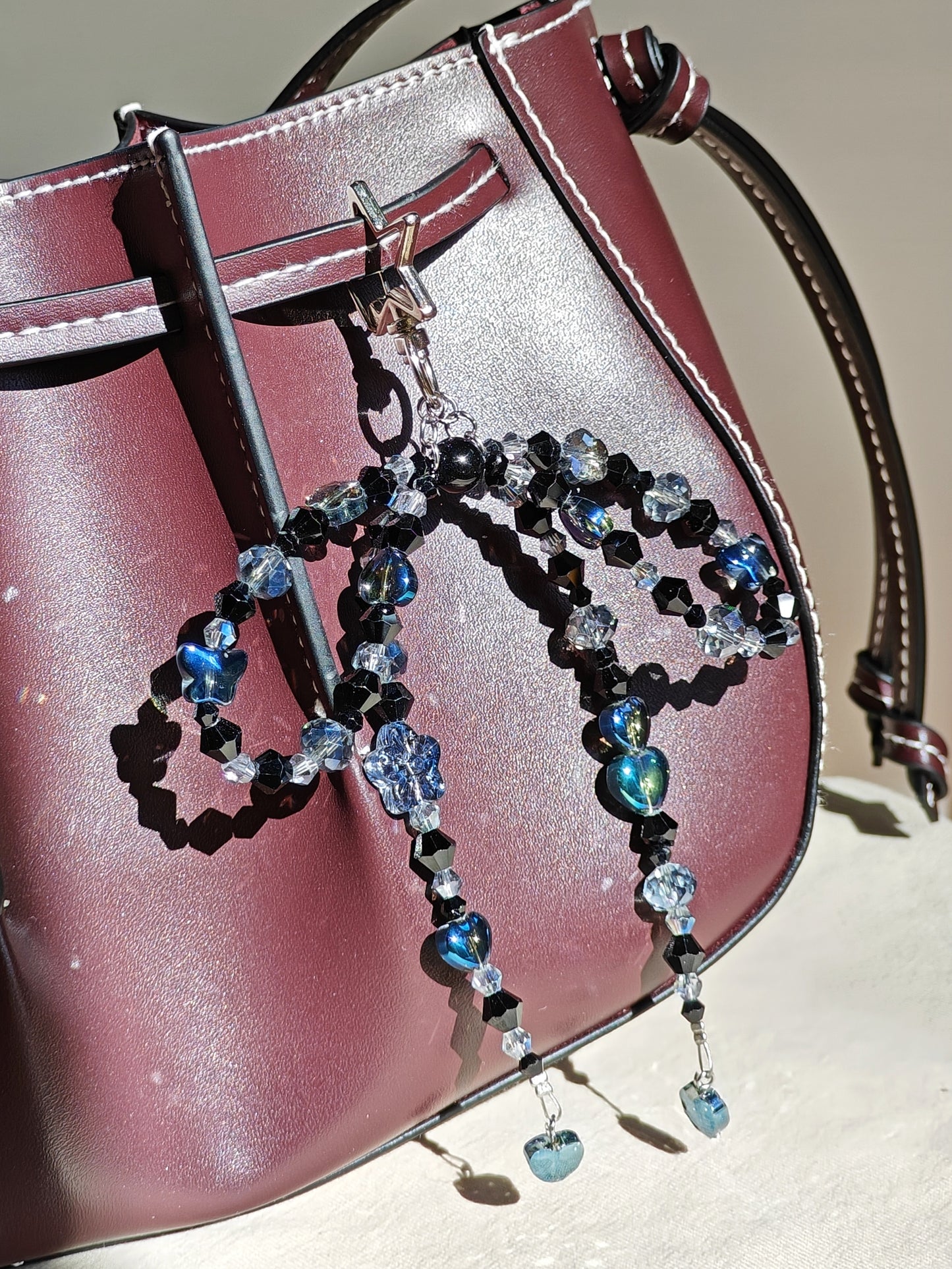 Blue Bow Bag Charm