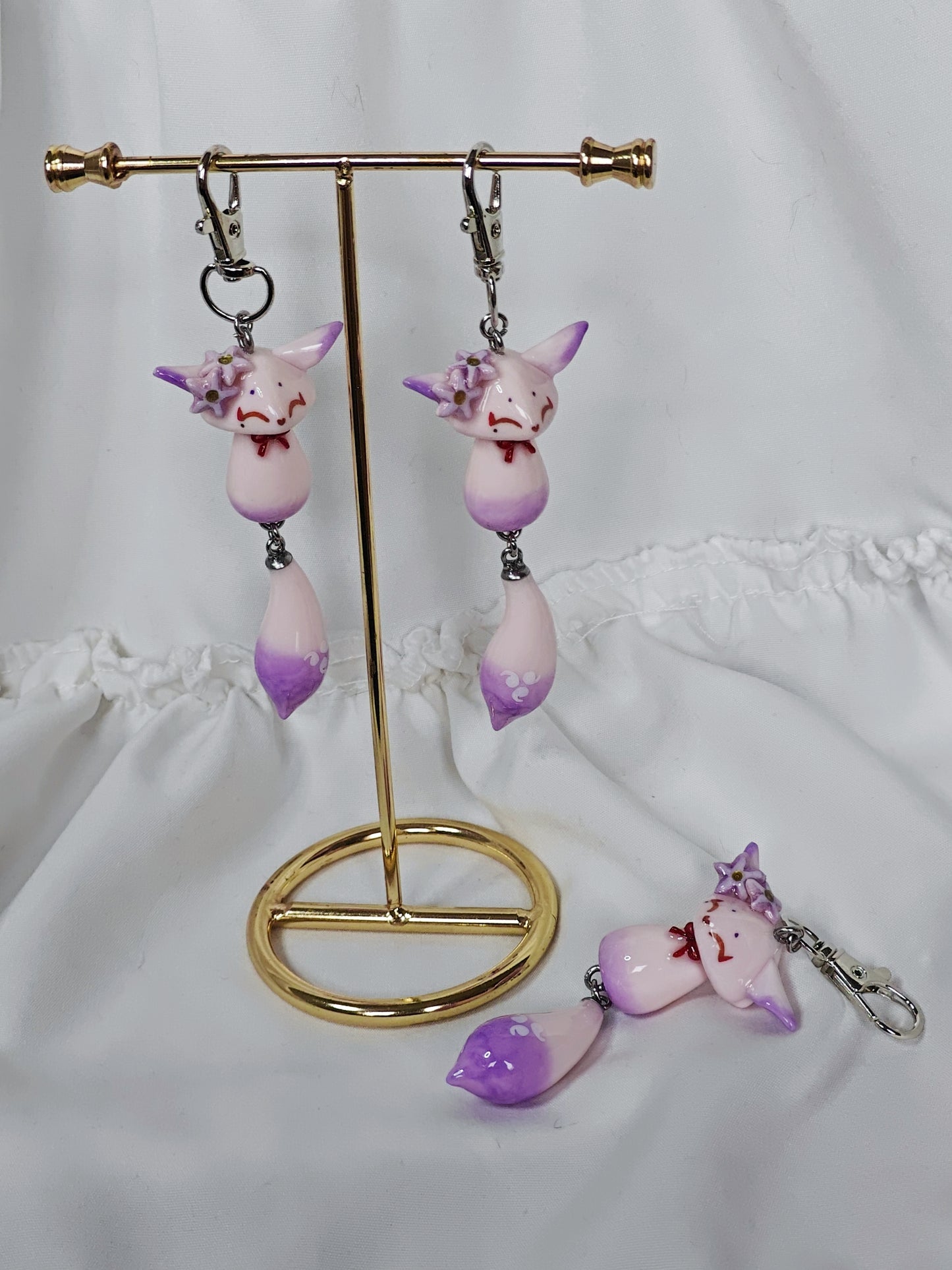 Ei Fox Handmade Clay Keychain