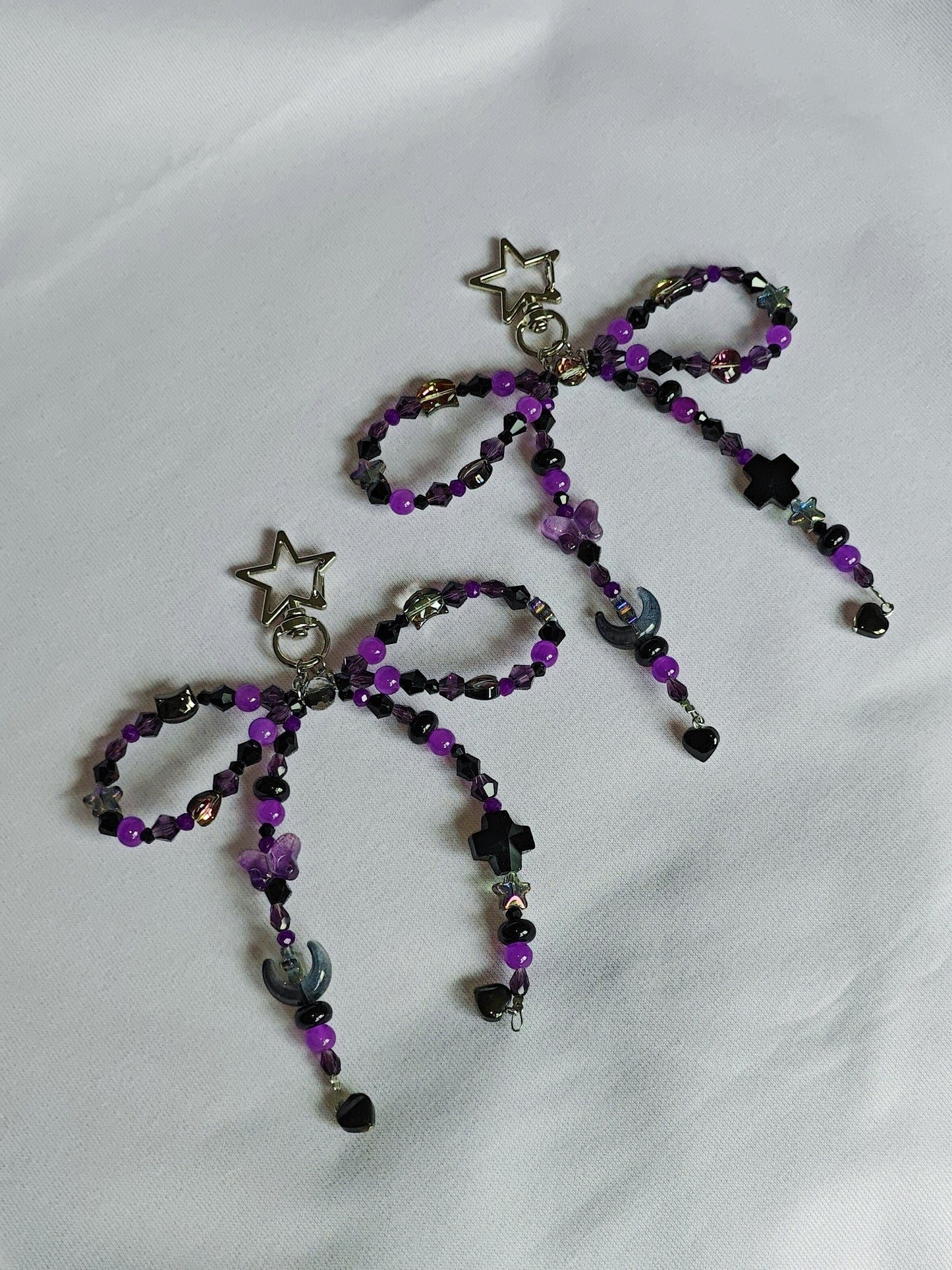 Purple Bow Bag Charm
