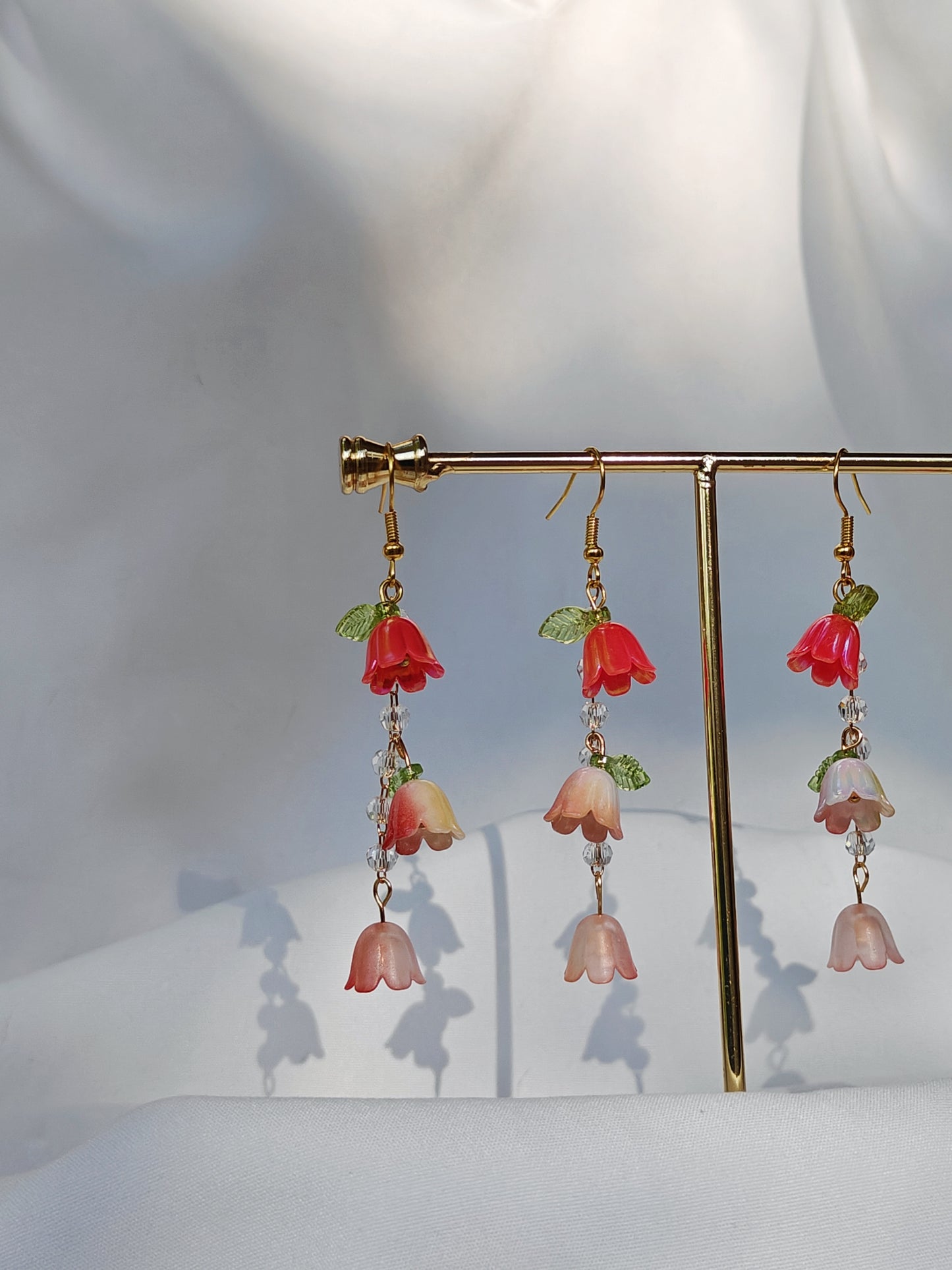 Gradient Flower Drop earrings